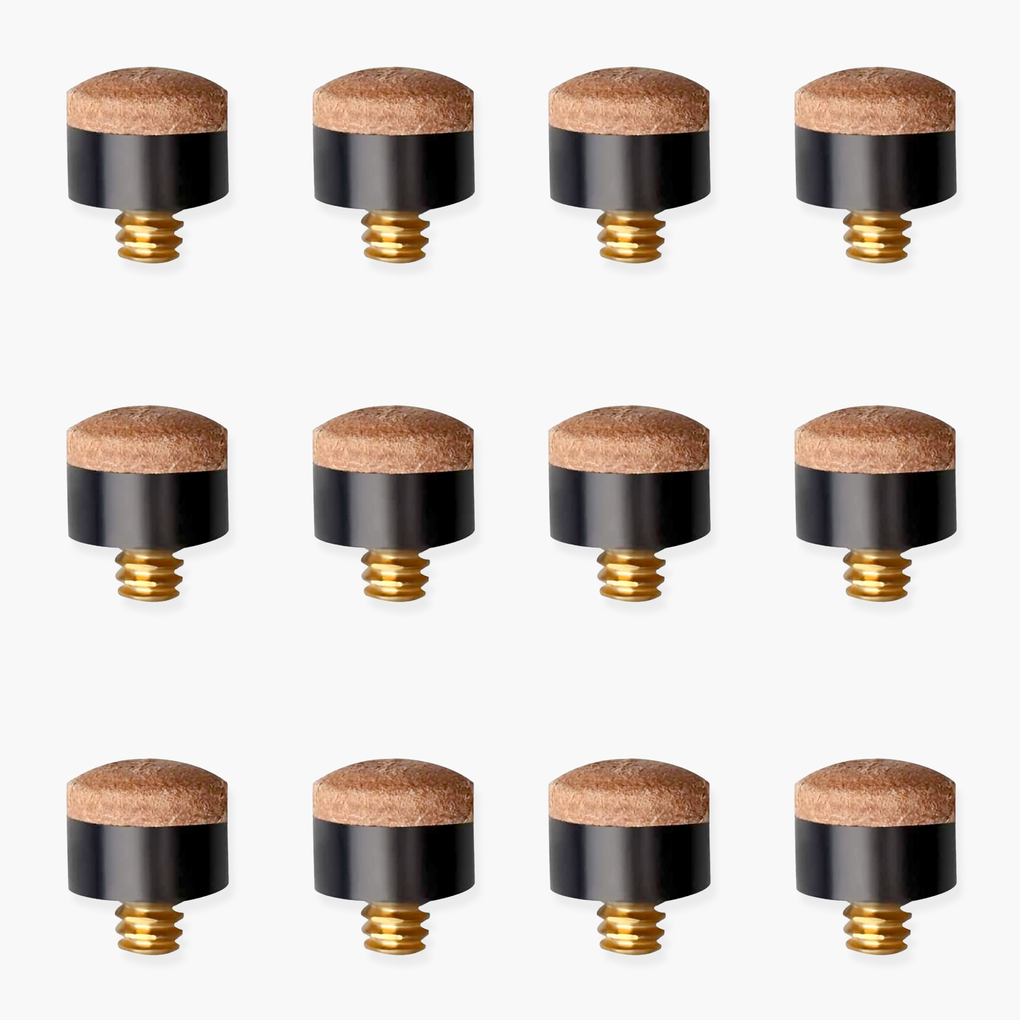 11mm screw-on cue tips - 12 pack