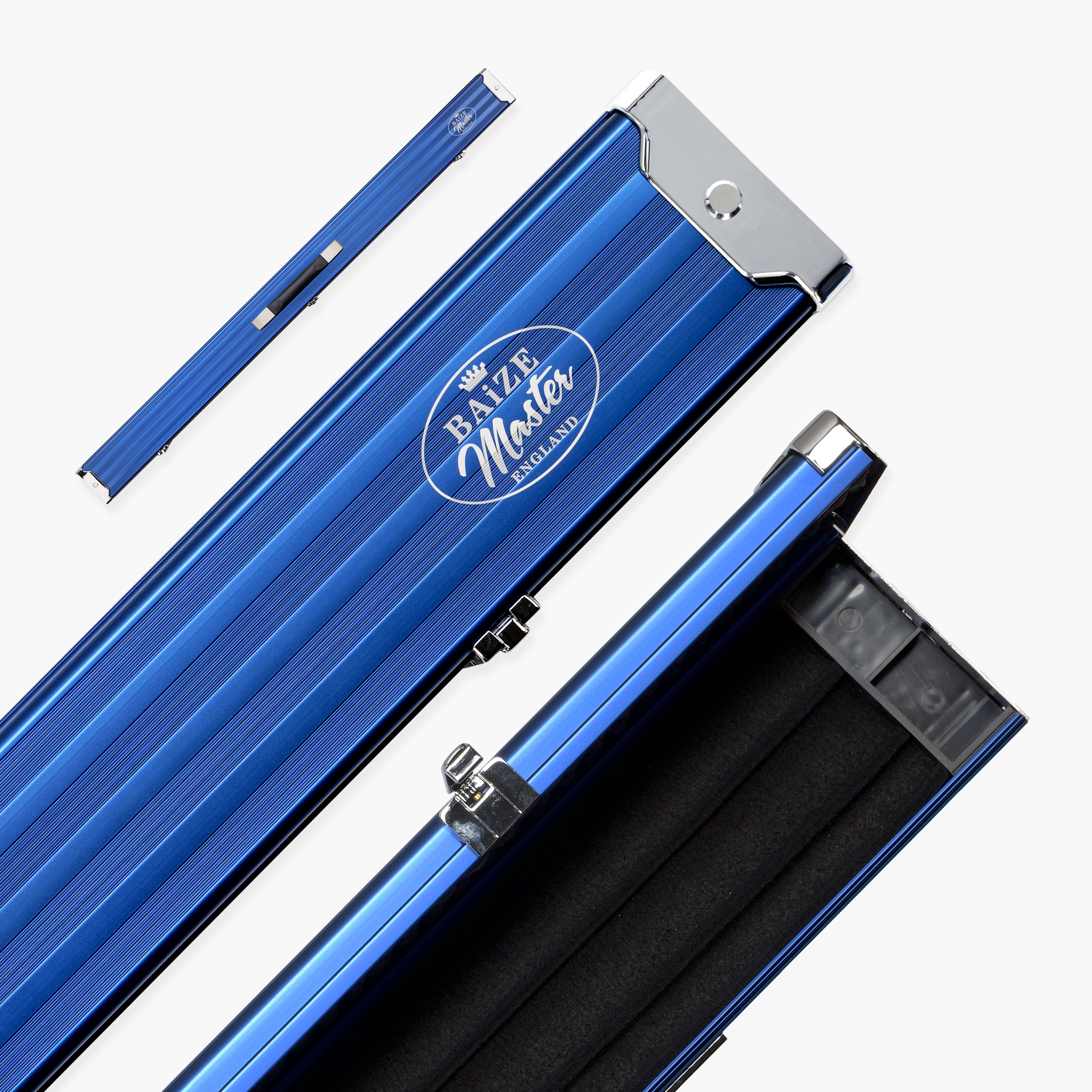 Baize Master Pro Line One Piece Aluminium Snooker Pool Cue Case - Holds Three 1 Piece Cues