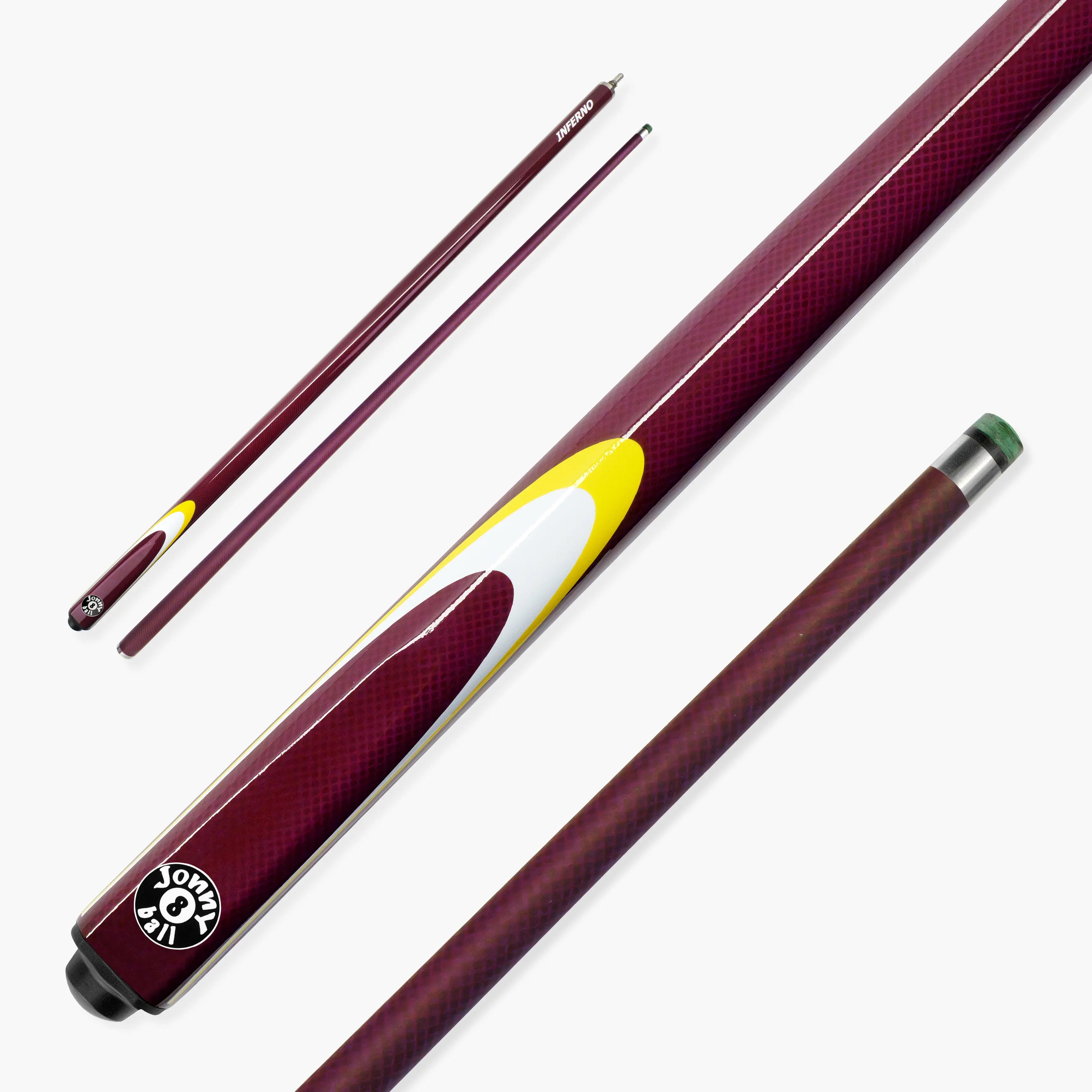 Jonny 8 Ball Inferno 2-piece graphite cue Cue + Case