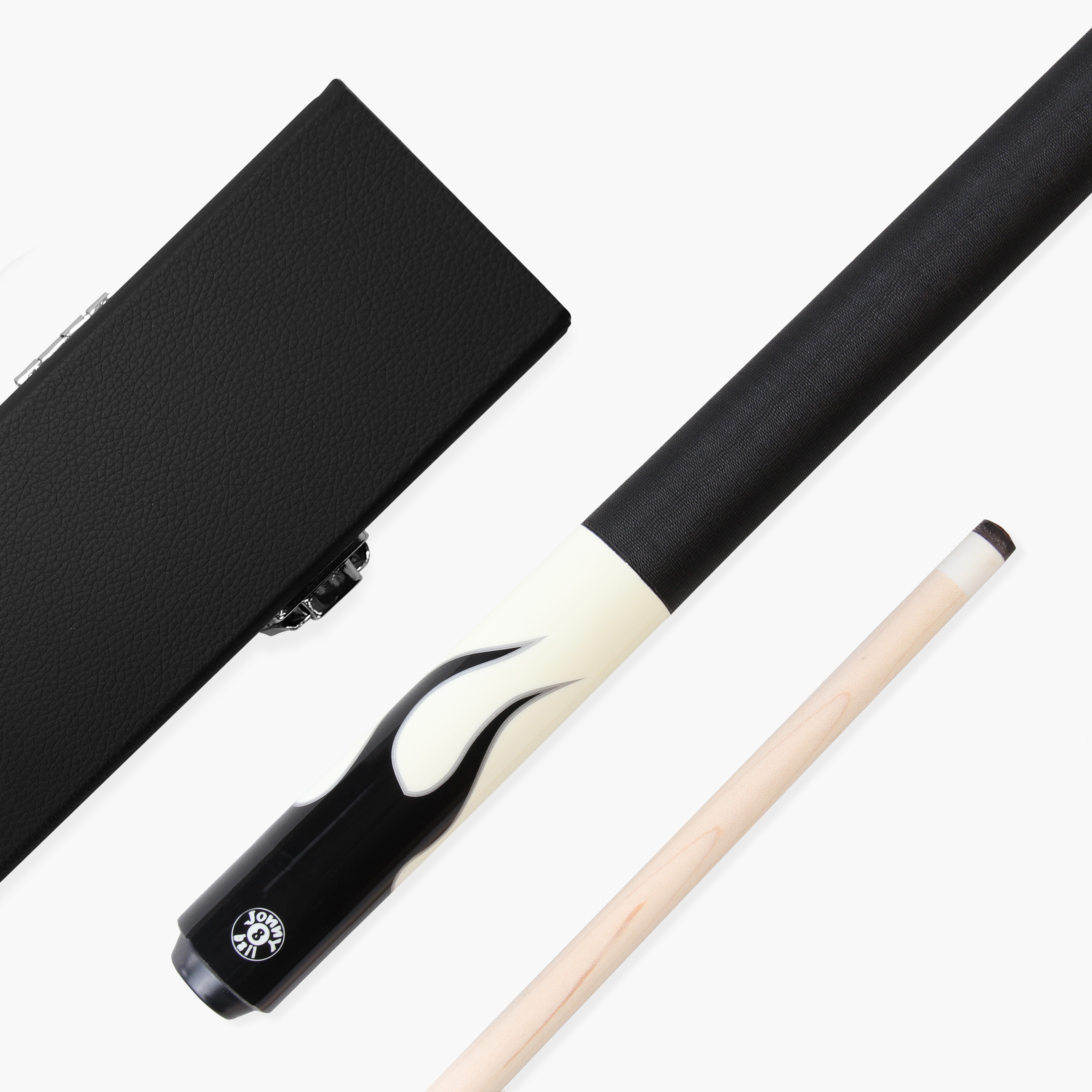Jonny 8 Ball Flame 58-inch cue and hard case Cue + Case
