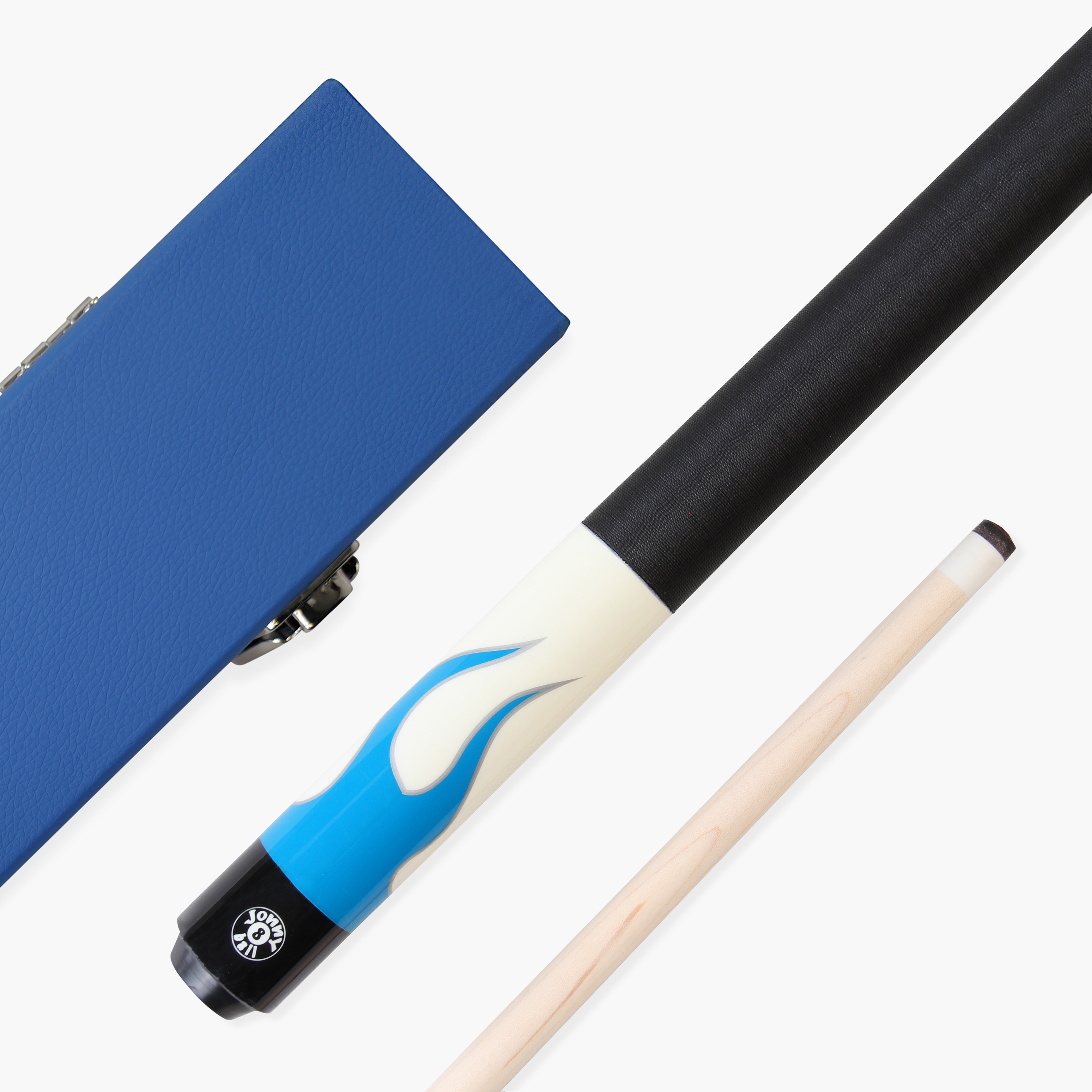 Jonny 8 Ball Flame 58-inch cue and hard case Cue + Case