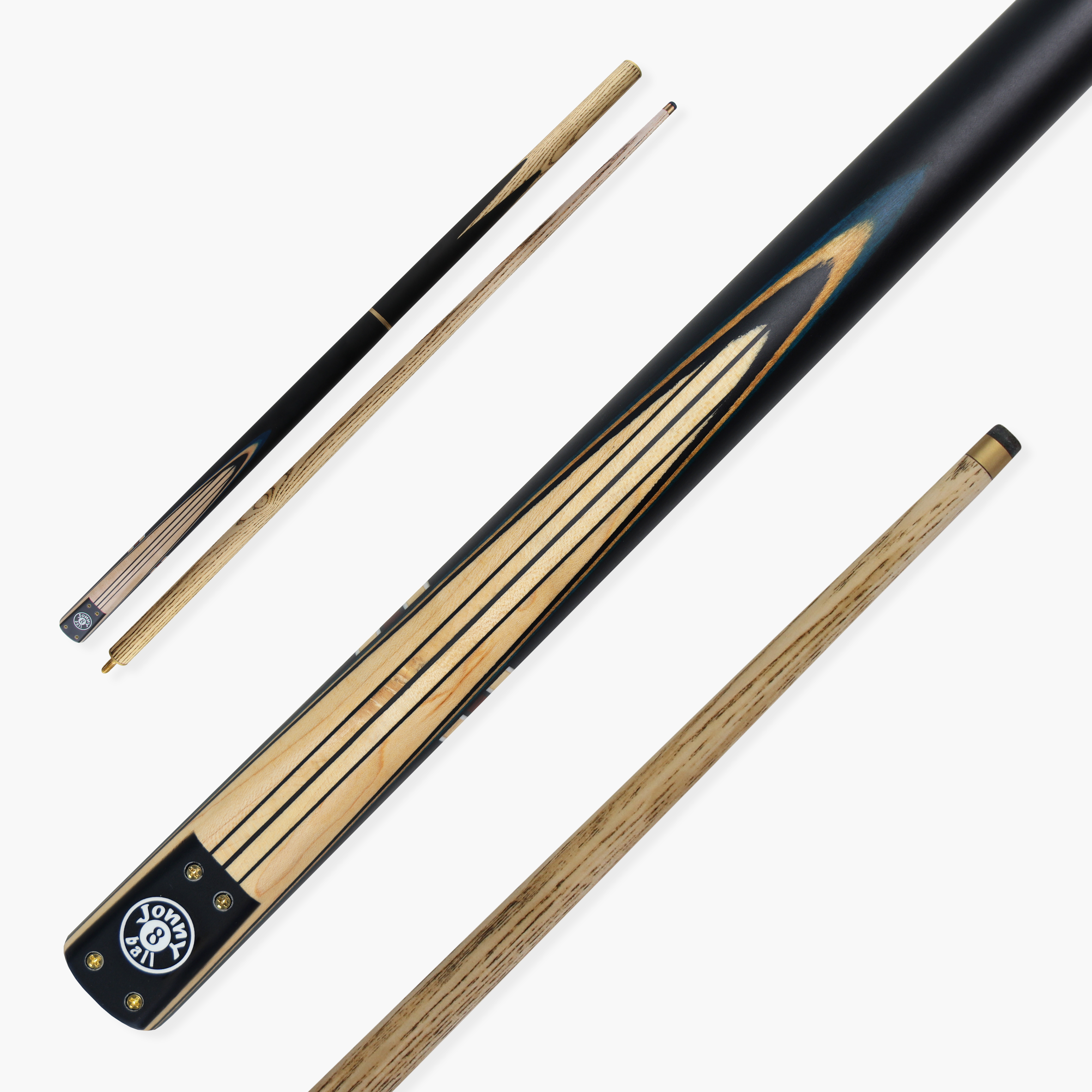Jonny 8 Ball adjustable 57-inch 3-piece cue Cue + Case