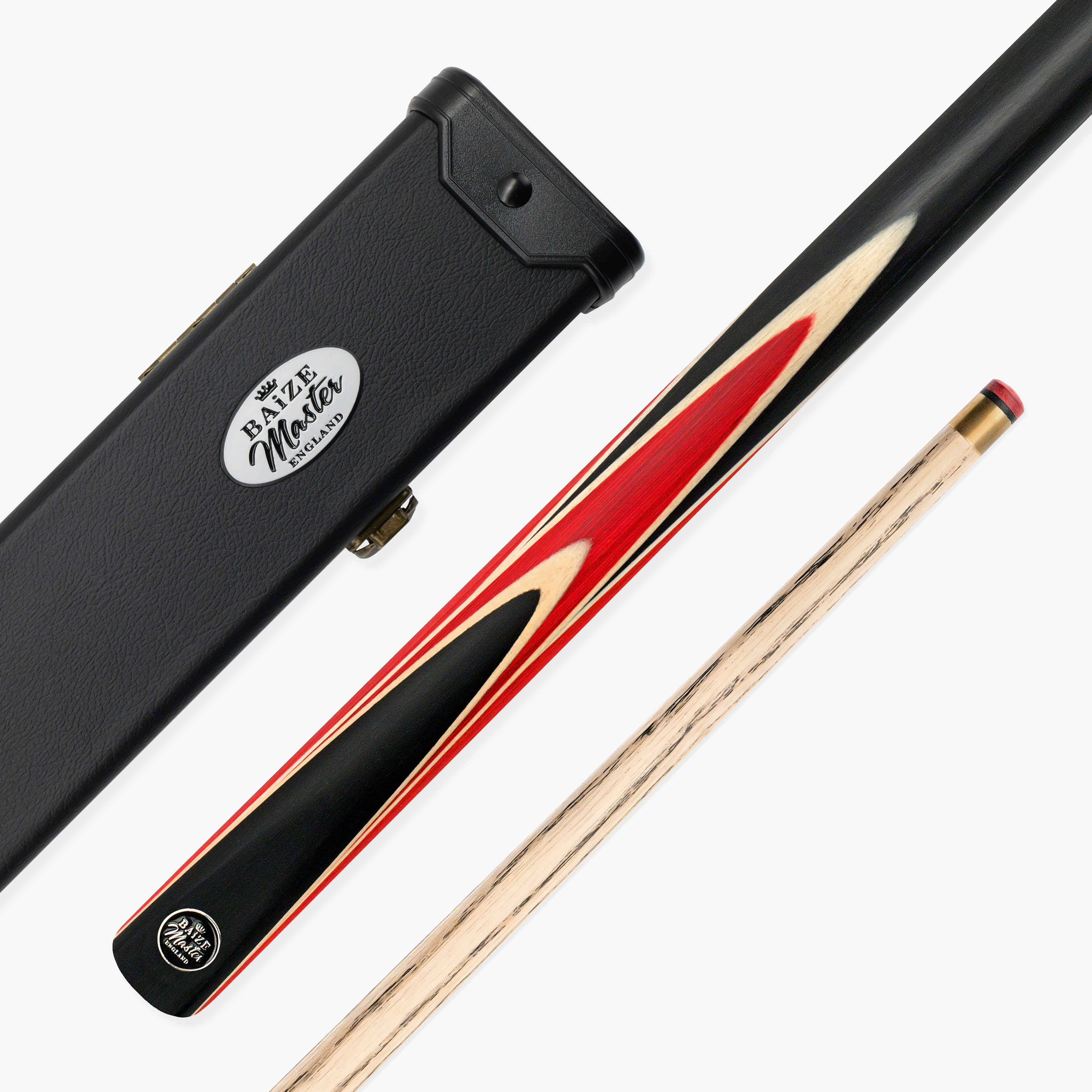 Baize Master Crucible cue and case set - 9.5mm tip Cue + Case