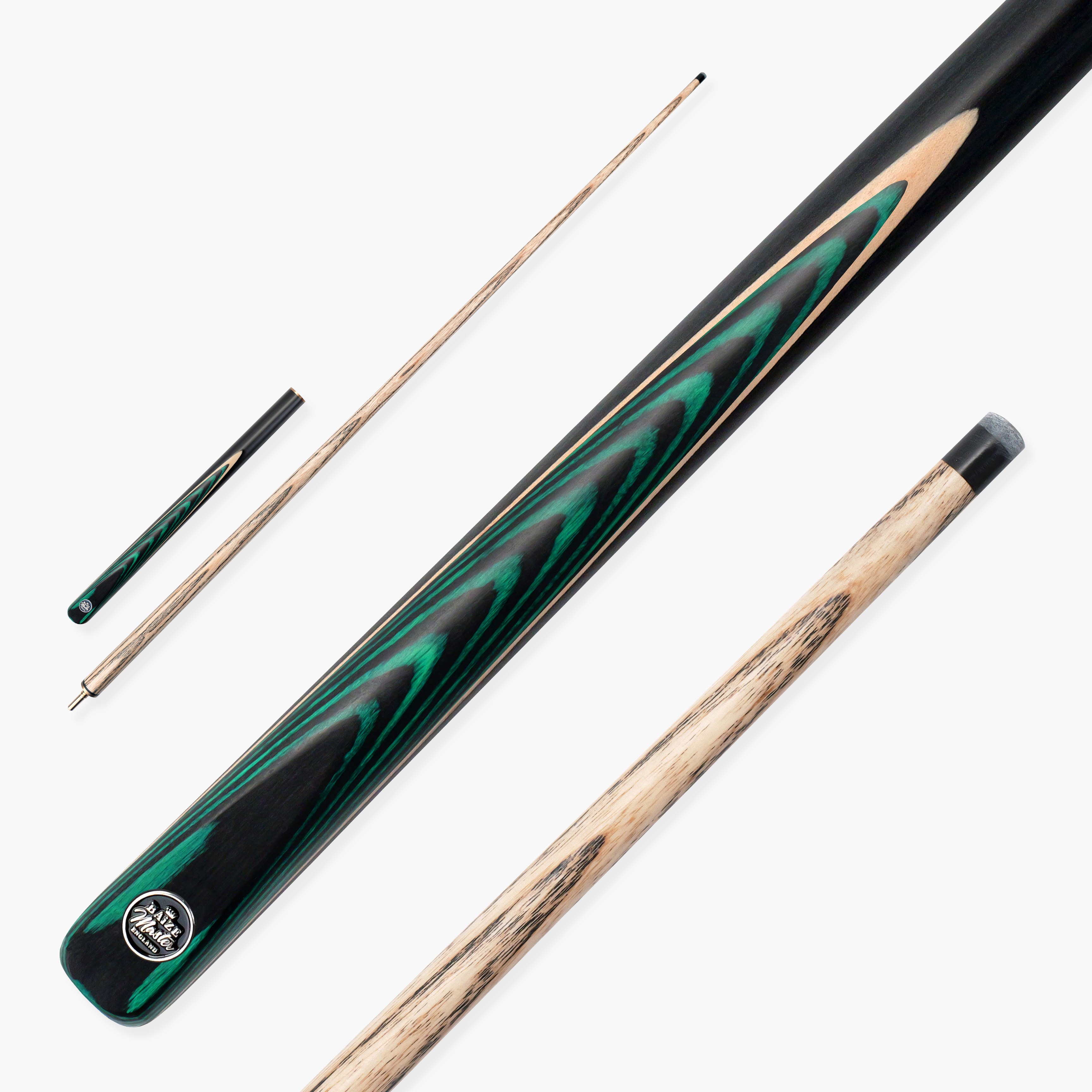 Baize Master Green Crusher 57 Inch ¾ Joint English Pool Break Cue - 11mm Tip – For Breaking Only