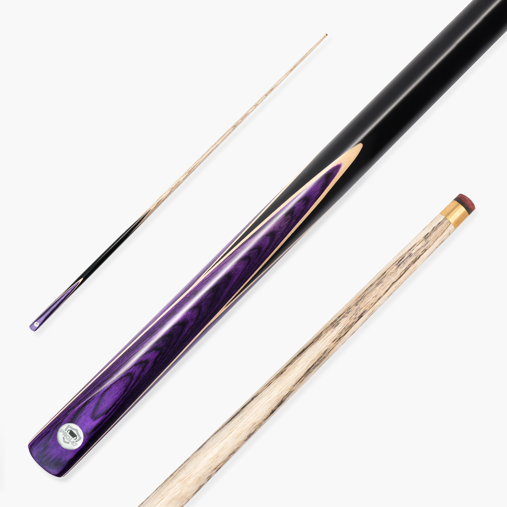 PRO147 Trident 57 Inch 1 Piece Hand Spliced Ash Snooker and Pool Cue with 9.5mm Tip