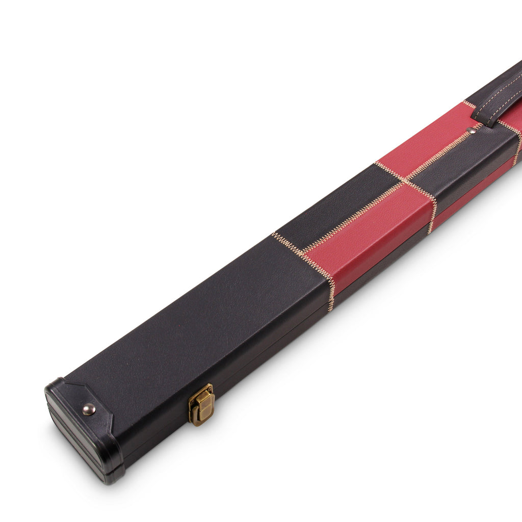 Deluxe chequered 1-piece cue case - 2 cues