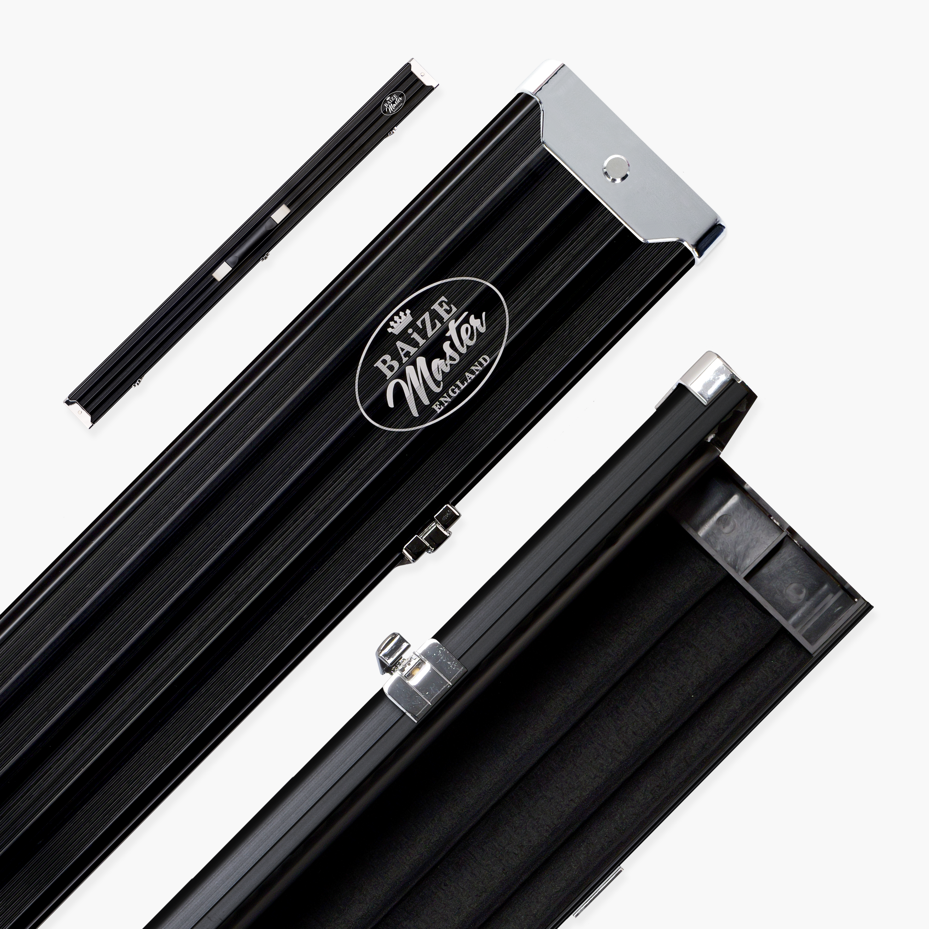 Baize Master Pro Line One Piece Aluminium Snooker Pool Cue Case - Holds Three 1 Piece Cues