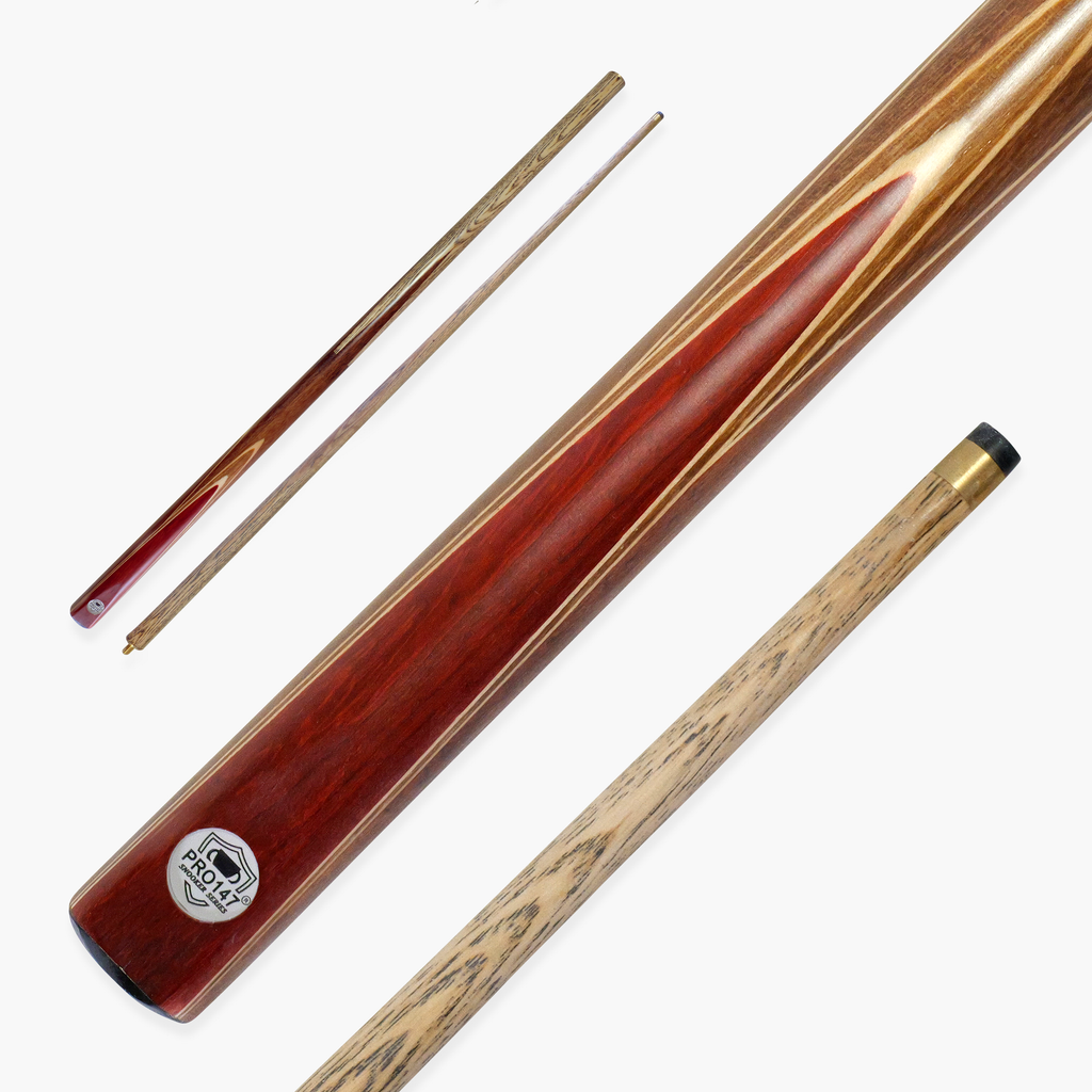 PRO147 FALCON 2 Piece Centre Joint Traditional Matching Ash Snooker Pool Cue with Machine Spliced Butt and 9.5mm Tip