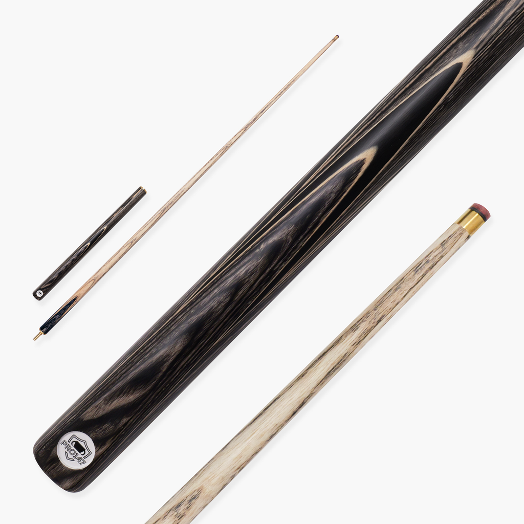 PRO147 Pearl Series Grey 57 Inch 3/4 Jointed Snooker Pool Cue 9.5mm Pro Leather Tip