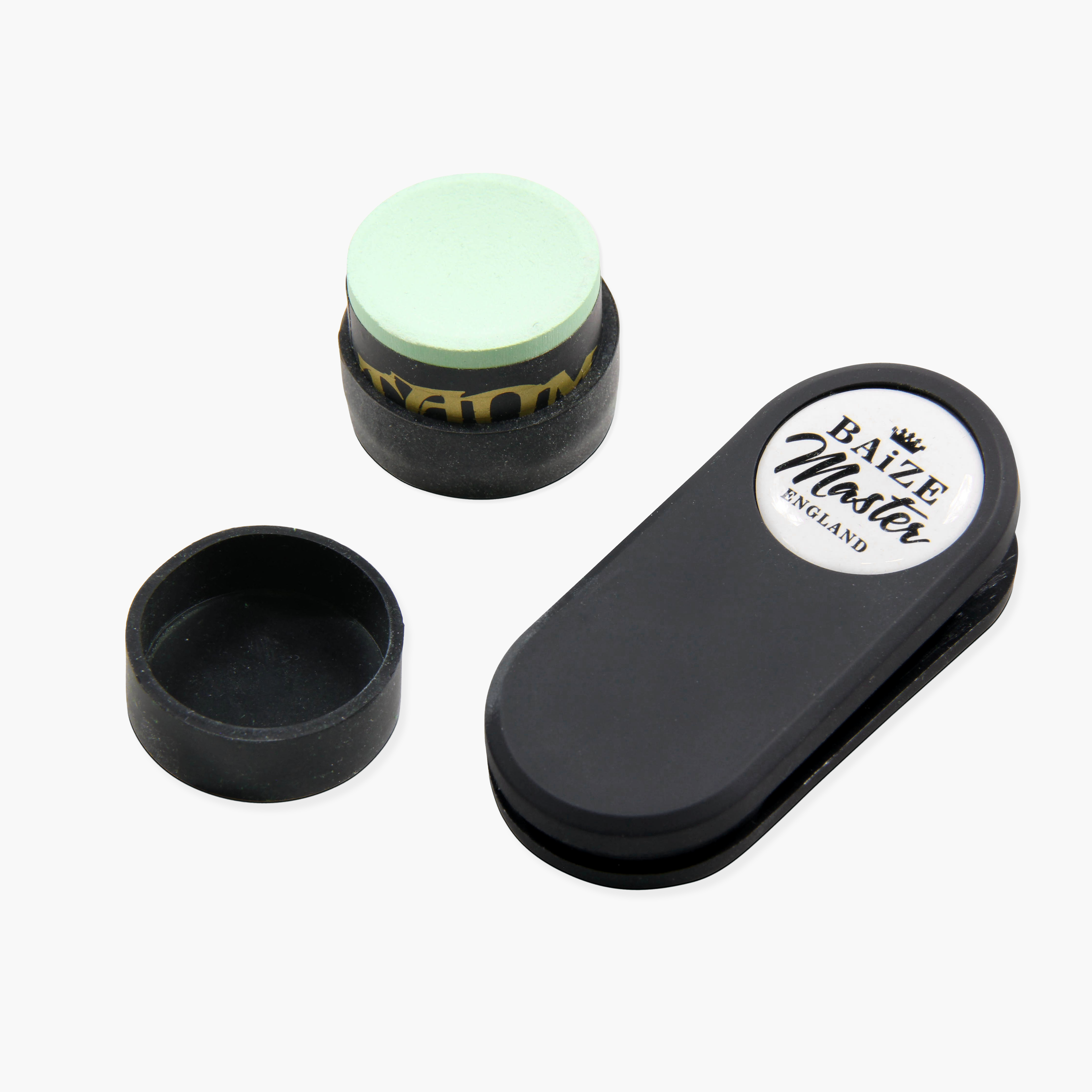 Baize Master T-MAG Twin Round Chalk Holder + 1 Piece Taom 2.0 Chalk