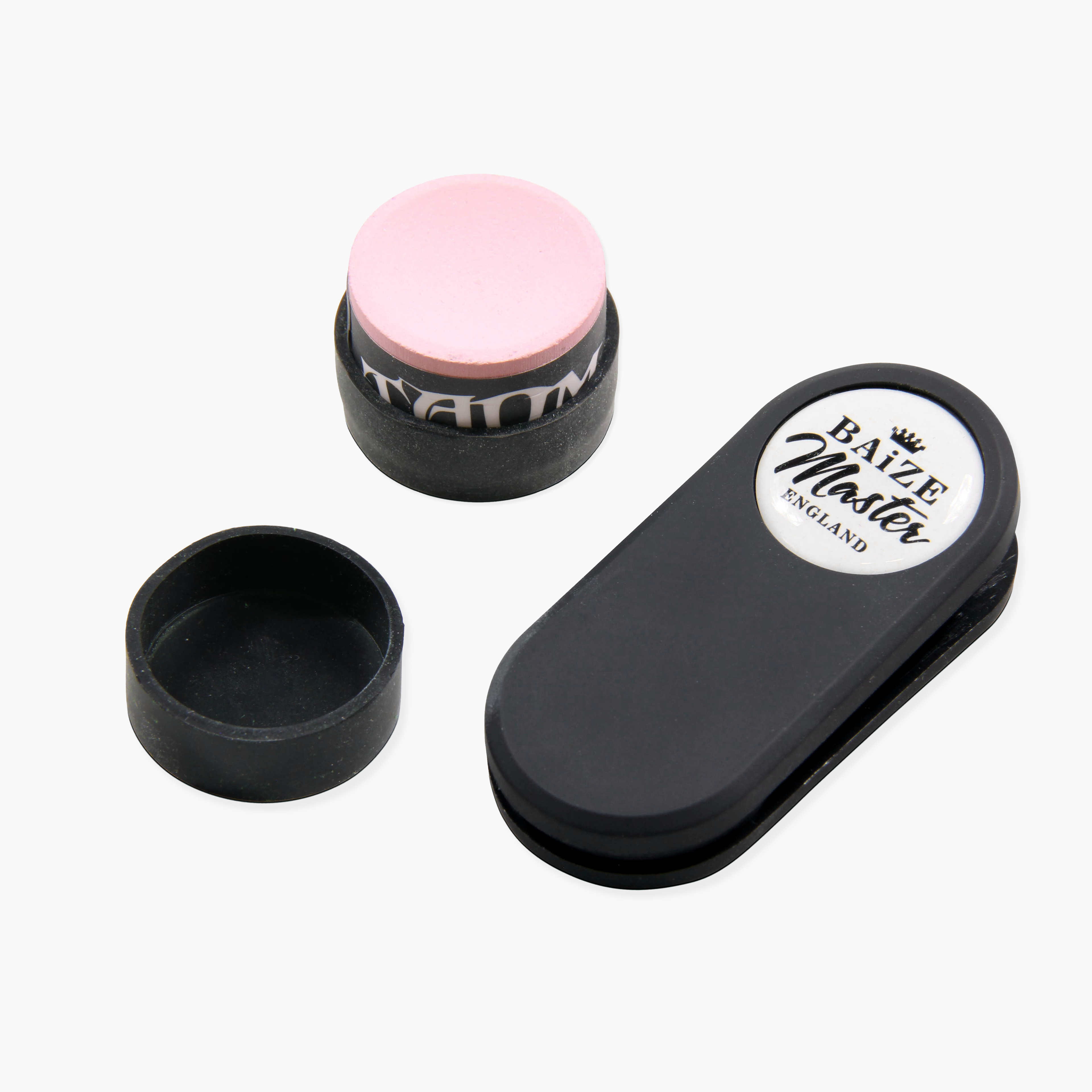 Baize Master T-MAG Magnetic Round Chalk Holder + 1 Piece Taom Pyro Chalk