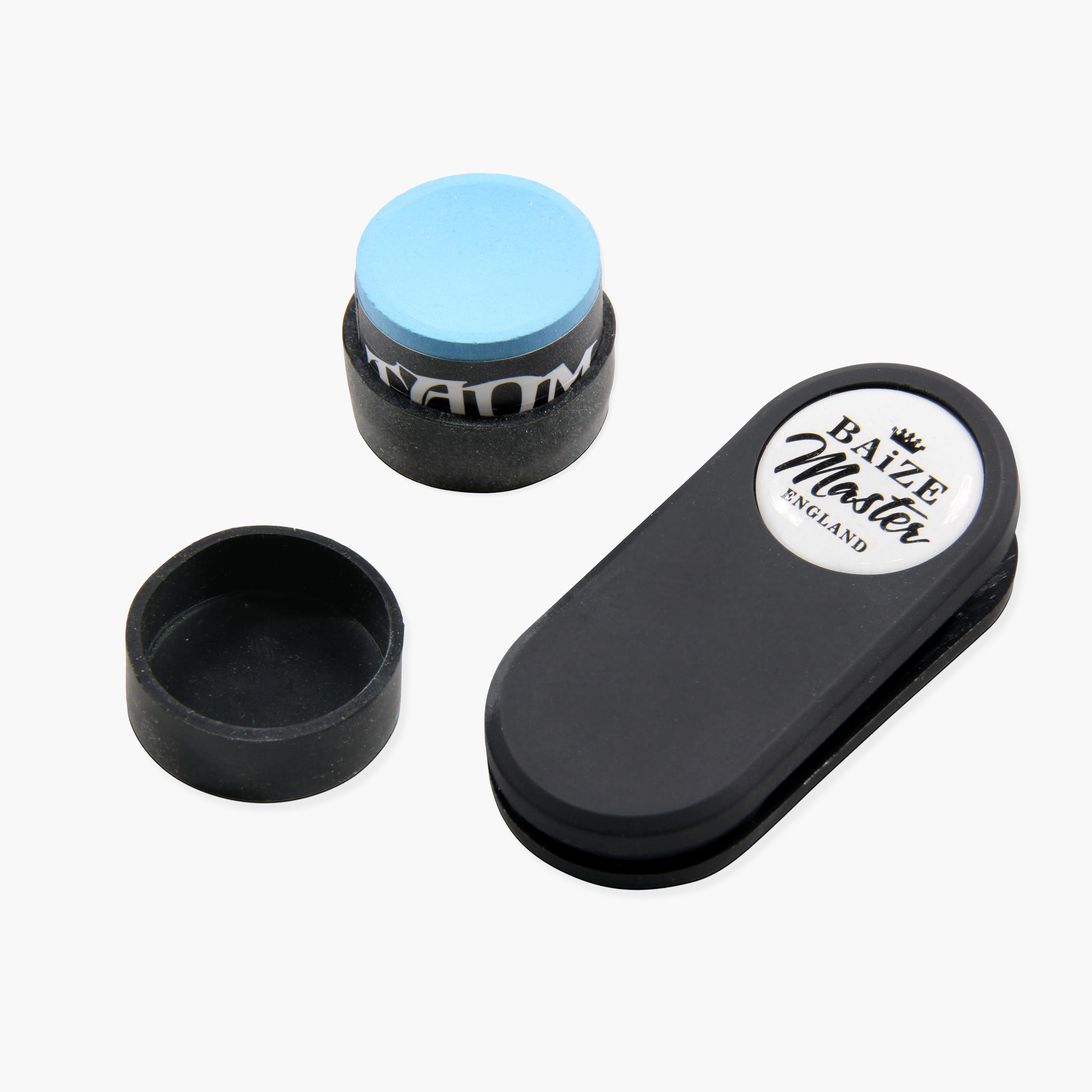 Baize Master T-MAG Magnetic Round Chalk Holder + 1 Piece Taom Pyro Chalk