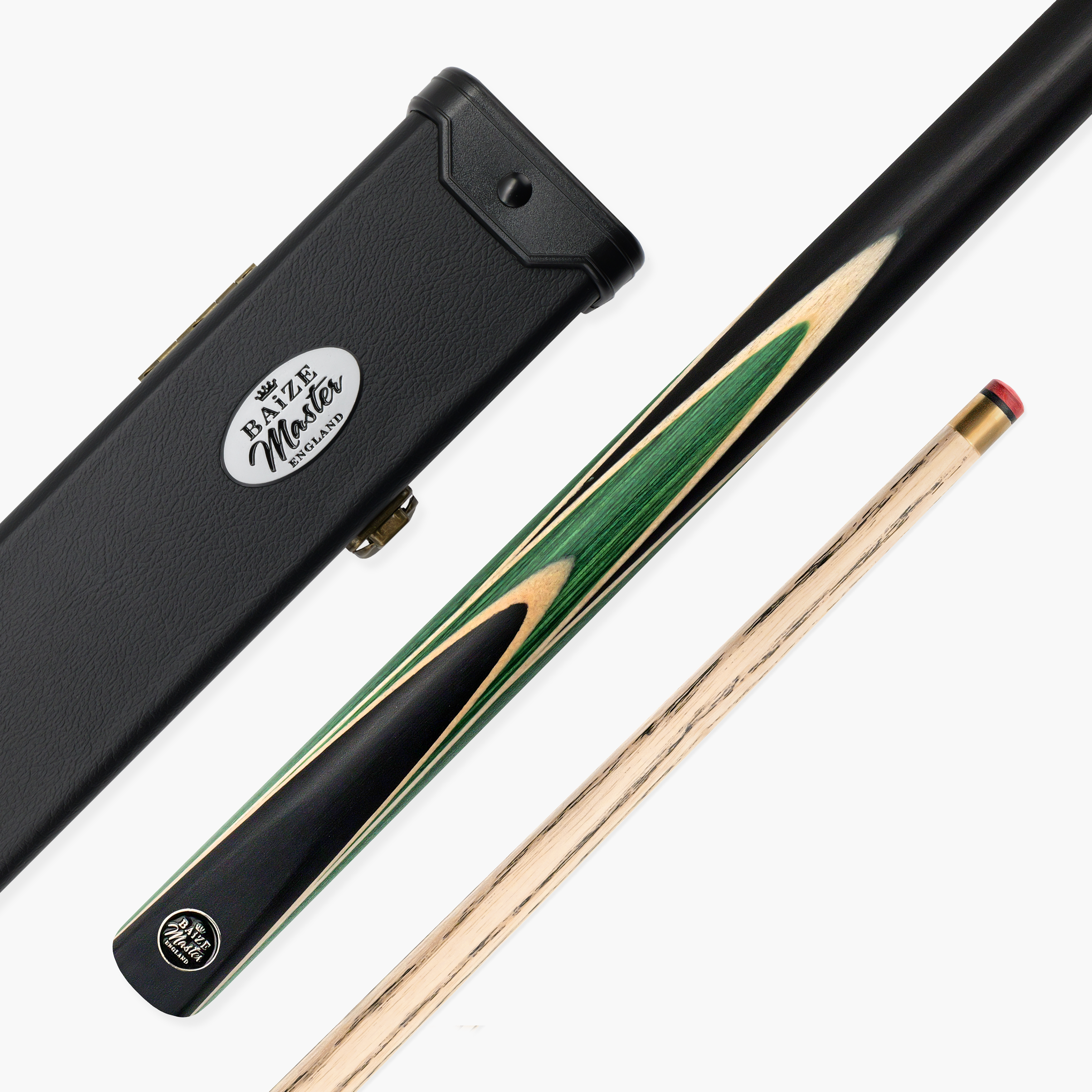 Baize Master Crucible cue and case set - 9.5mm tip Cue + Case