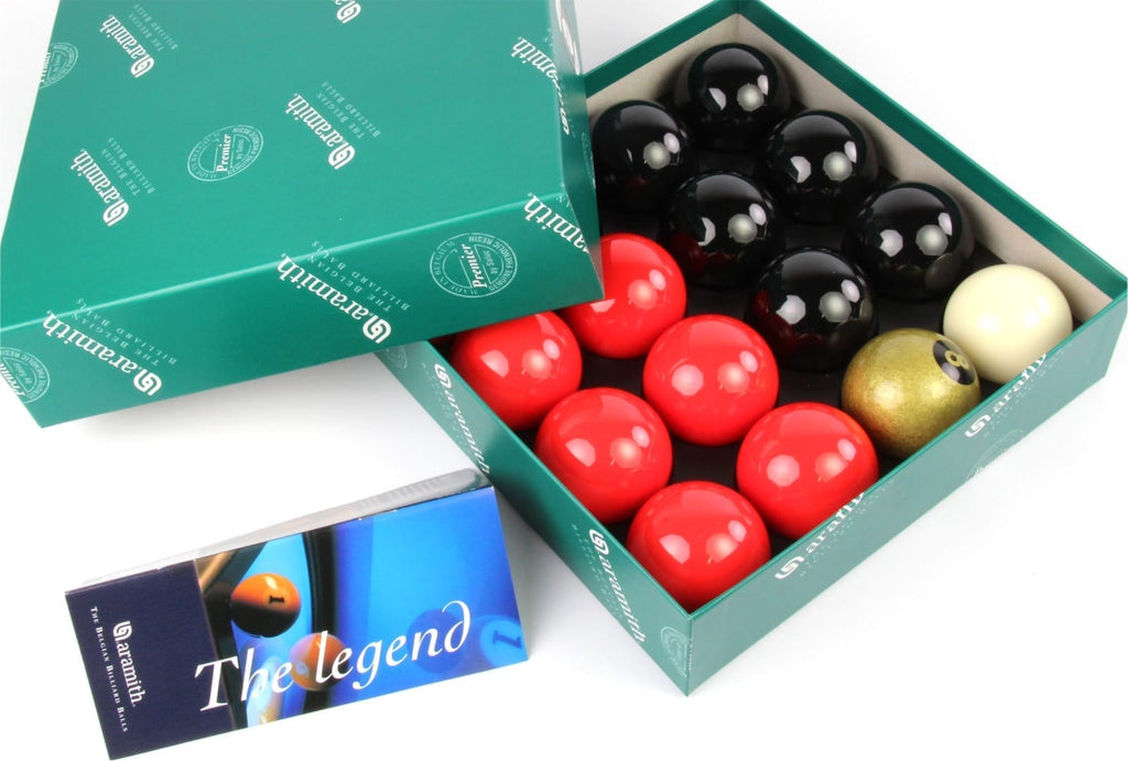 Aramith Premier Gold 8 Ball red and black pool balls