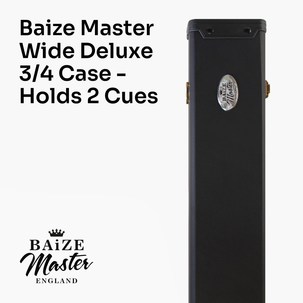 Baize Master wide black 3/4 cue case Cue + Case