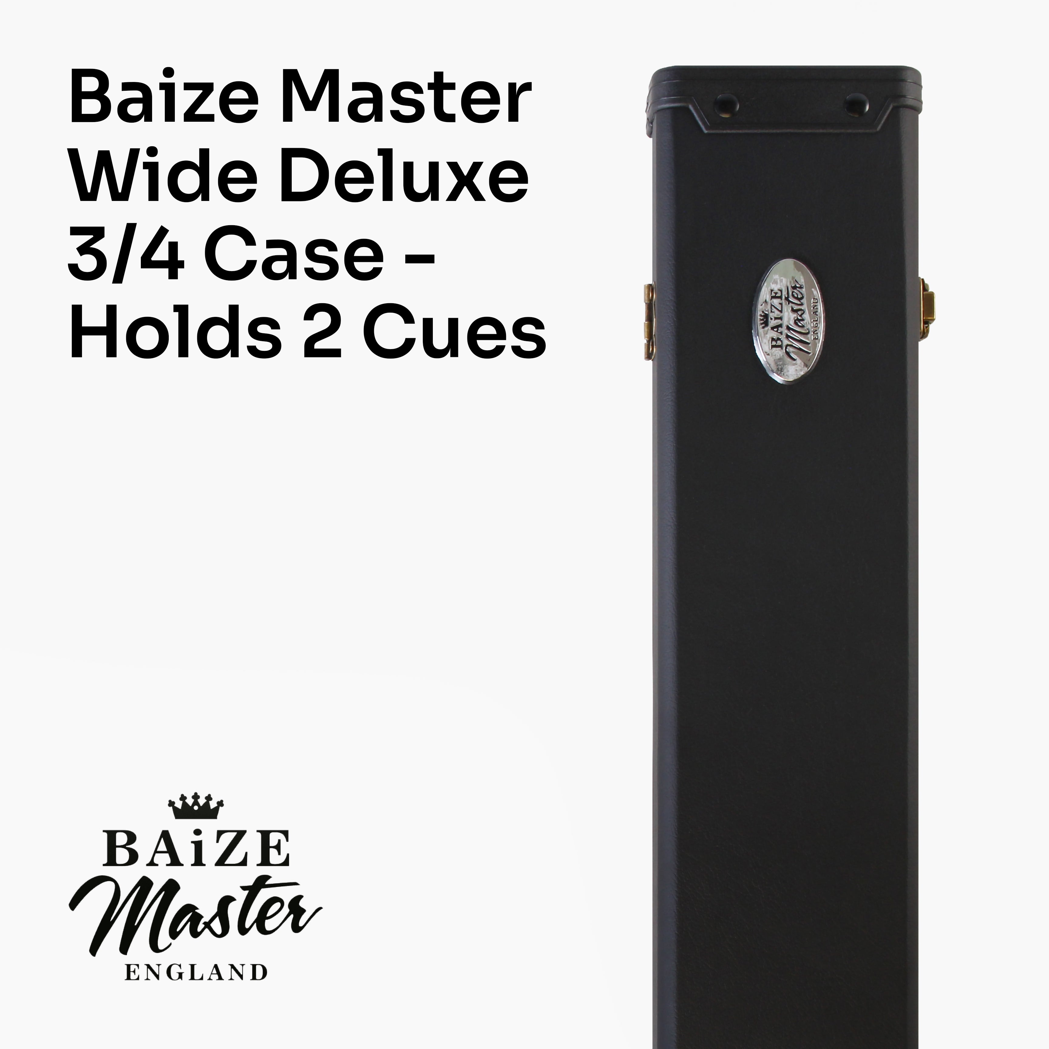 Baize Master wide black 3/4 cue case Cue + Case