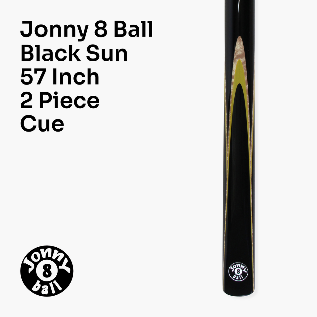 Jonny 8 Ball Black Sun 57-inch 2-piece pool cue