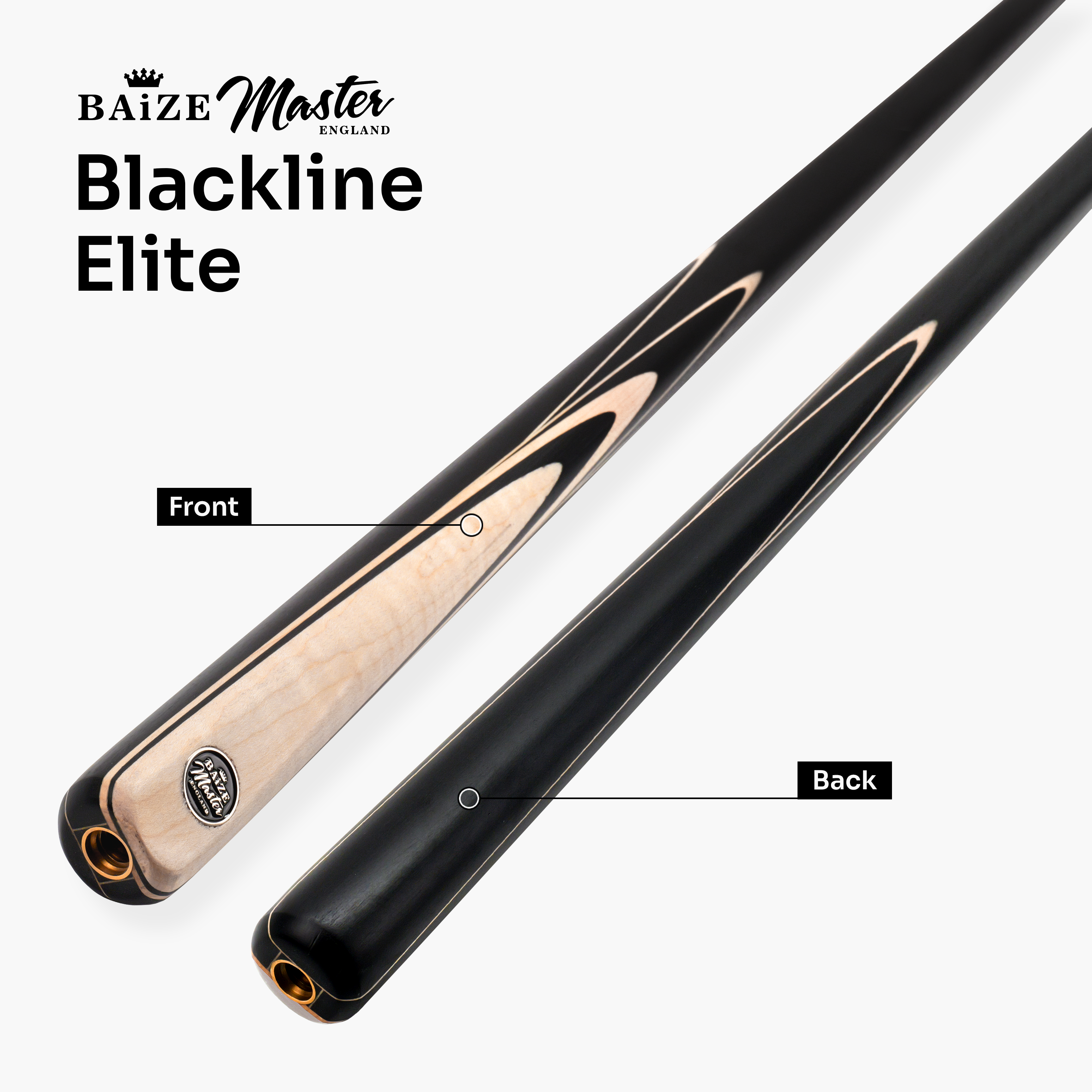 Baize Master Blackline Elite 2-piece snooker cue Cue + Case
