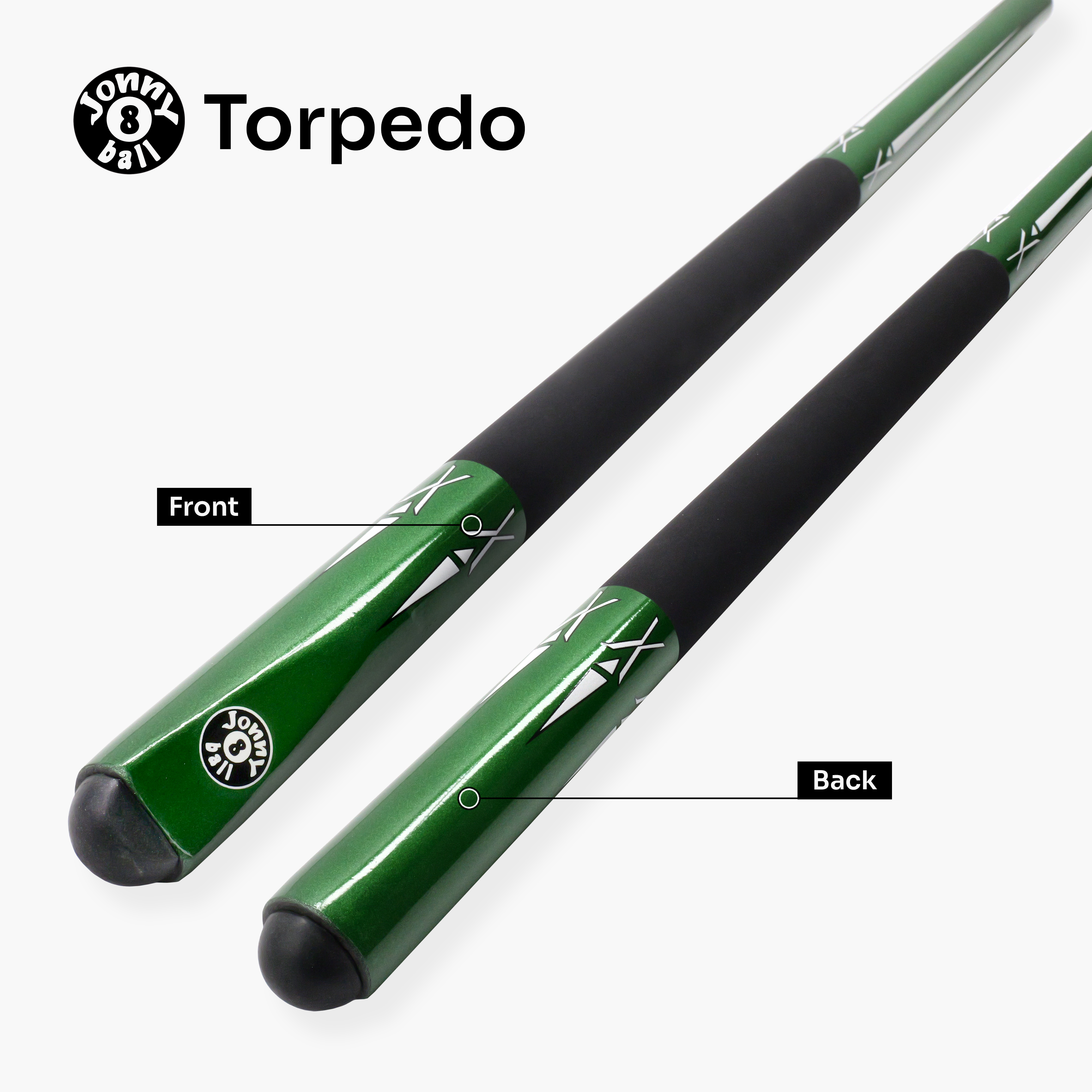 Jonny 8 Ball Green Torpedo 48-inch junior cue