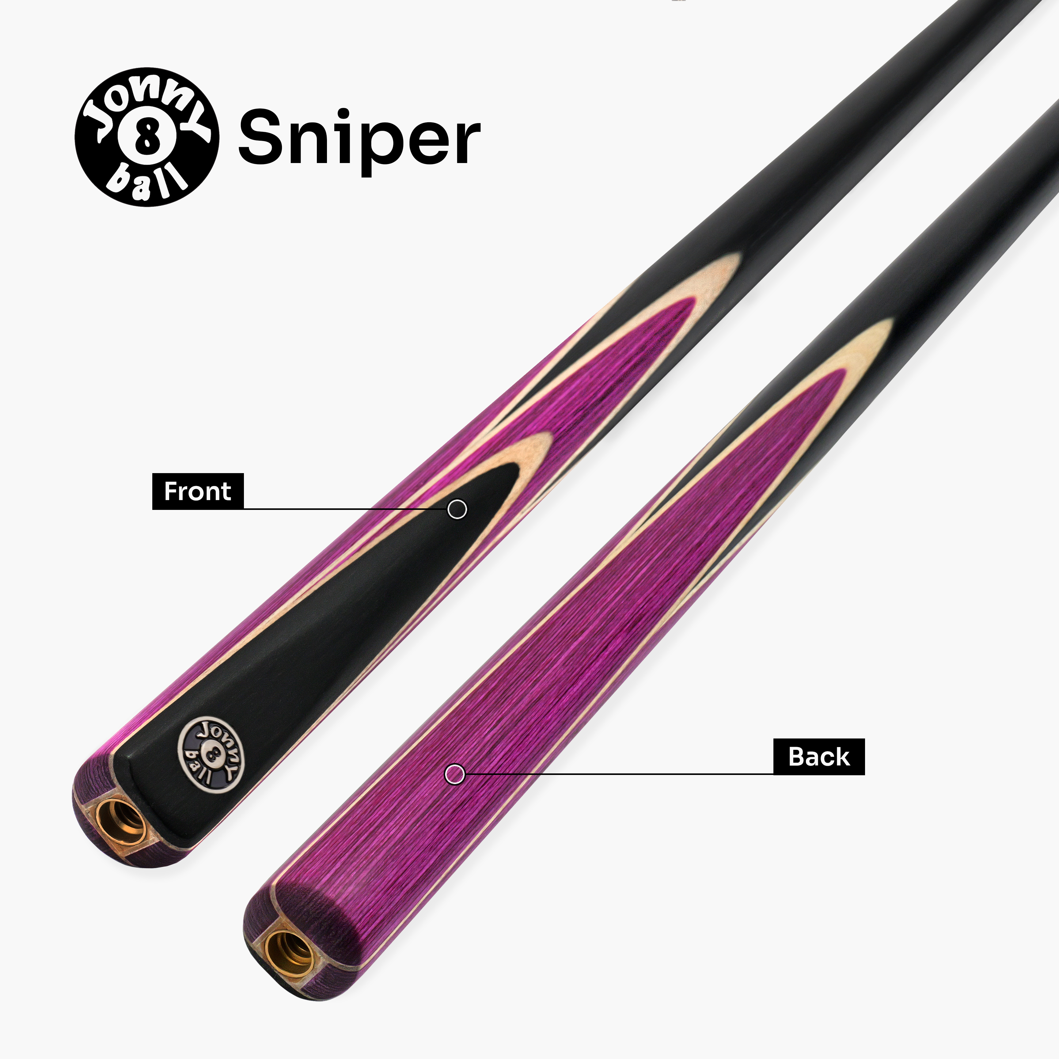 Jonny 8 Ball Sniper 57-inch 2-piece pool cue