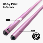 Jonny 8 Ball Inferno 2 Piece Graphite Fiberglass Snooker and Pool Cue 9.5mm Green Layered Tip