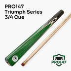 PRO147 TRIUMPH 3/4 Joint Premium Ash Snooker and Pool Cue and Case Set with 9.5mm Professional Layered Tip