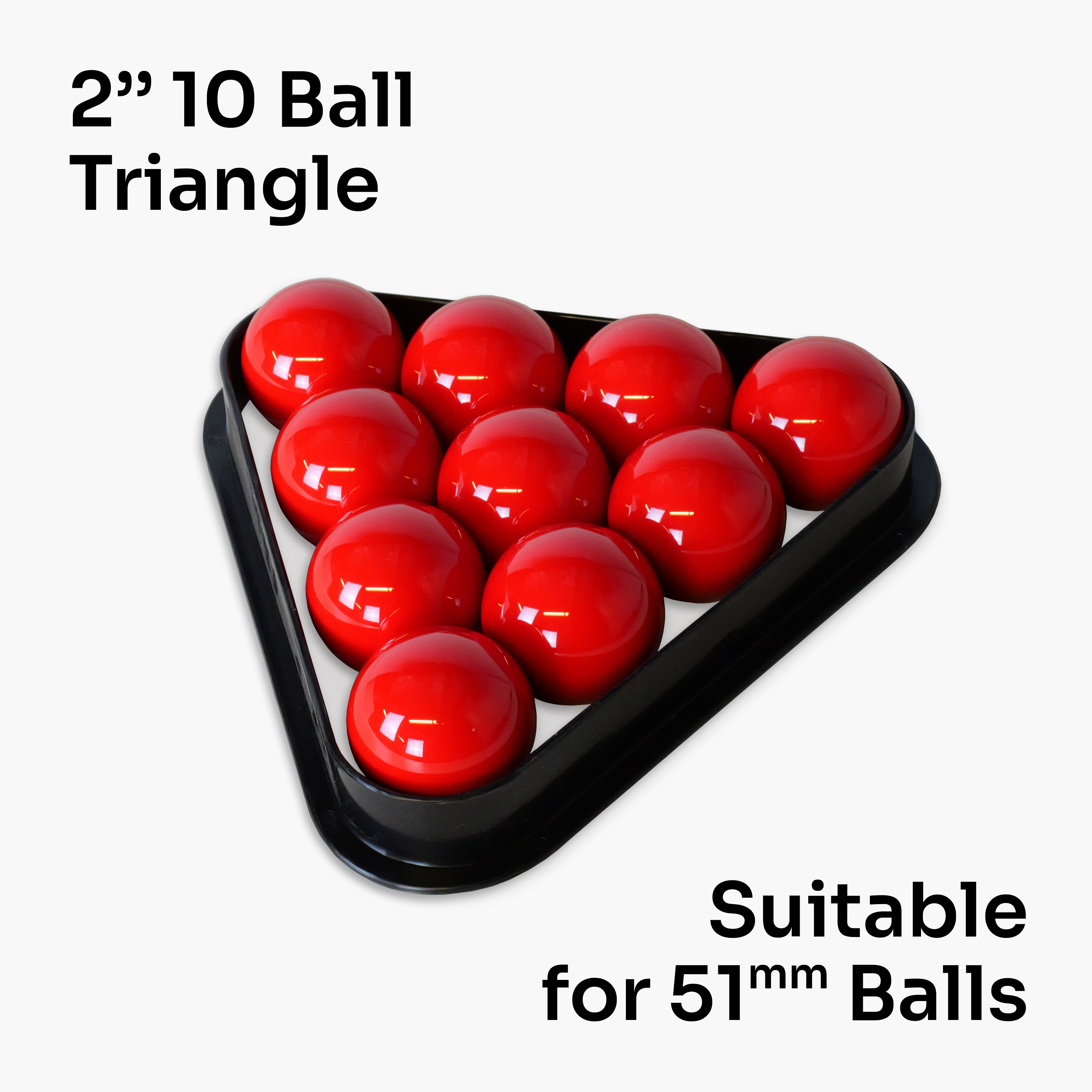 51mm 10-ball black plastic triangle