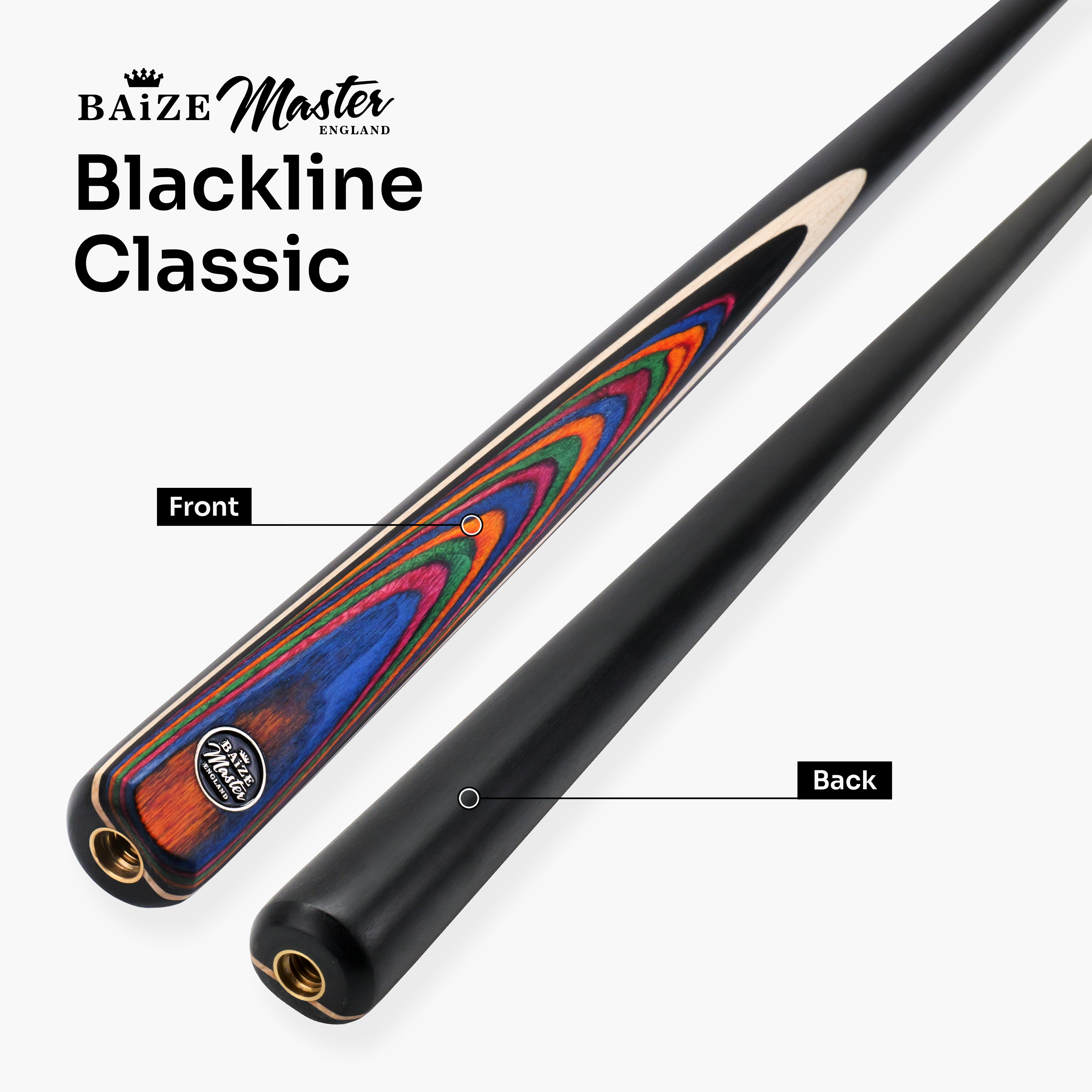 Baize Master Blackline Classic 2-piece pool cue