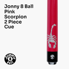 Jonny 8 Ball SCORPION 57 Inch 2 Piece Ash Snooker Pool Cue 9mm Tip with Hard Case