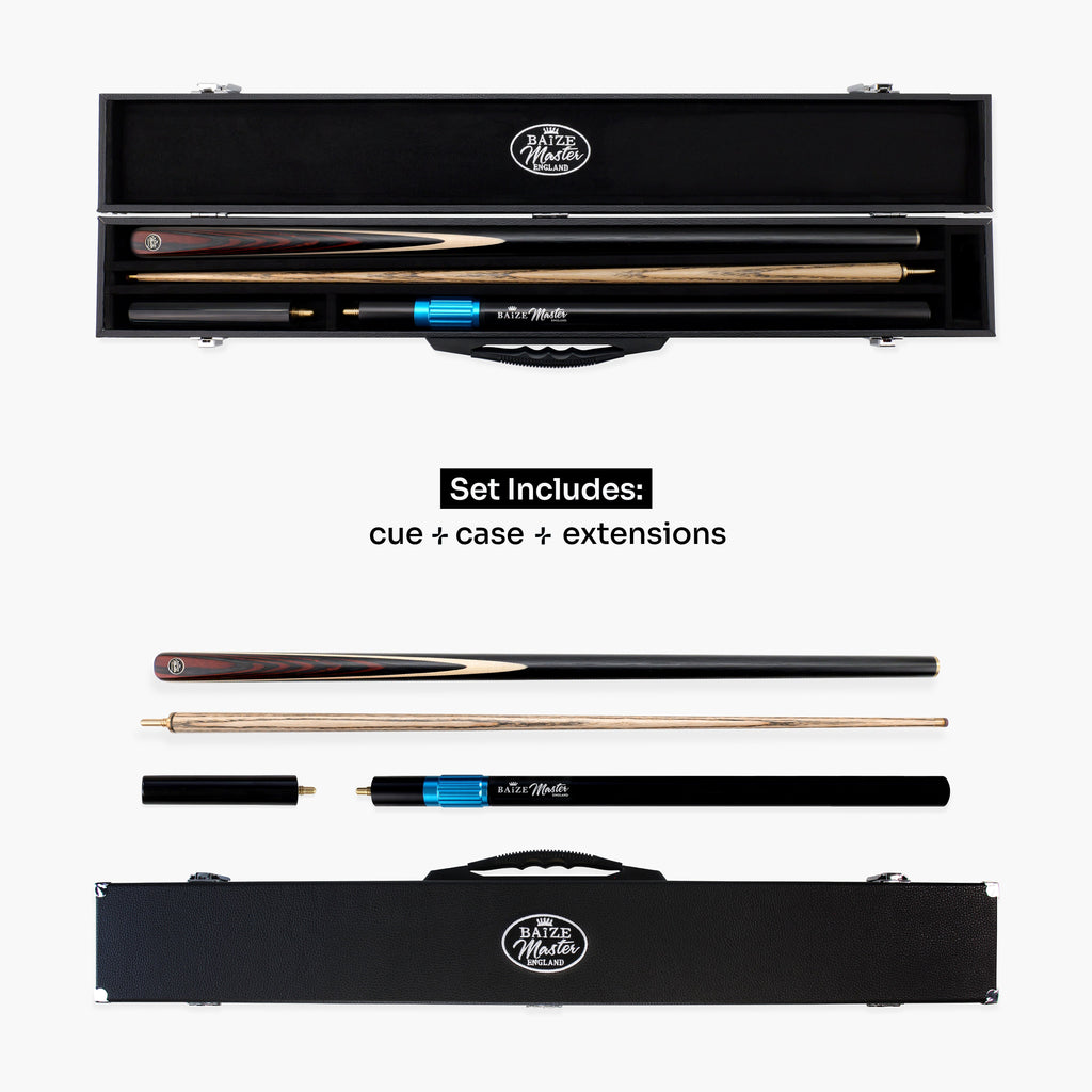 Baize Master Blackline Classic snooker cue and case set