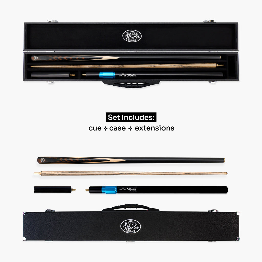 Baize Master Blackline Classic snooker cue and case set