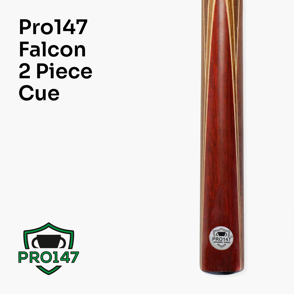 PRO147 Falcon 57 Inch 2 Piece Snooker Pool Cue 9.5mm Tip + Hard Case