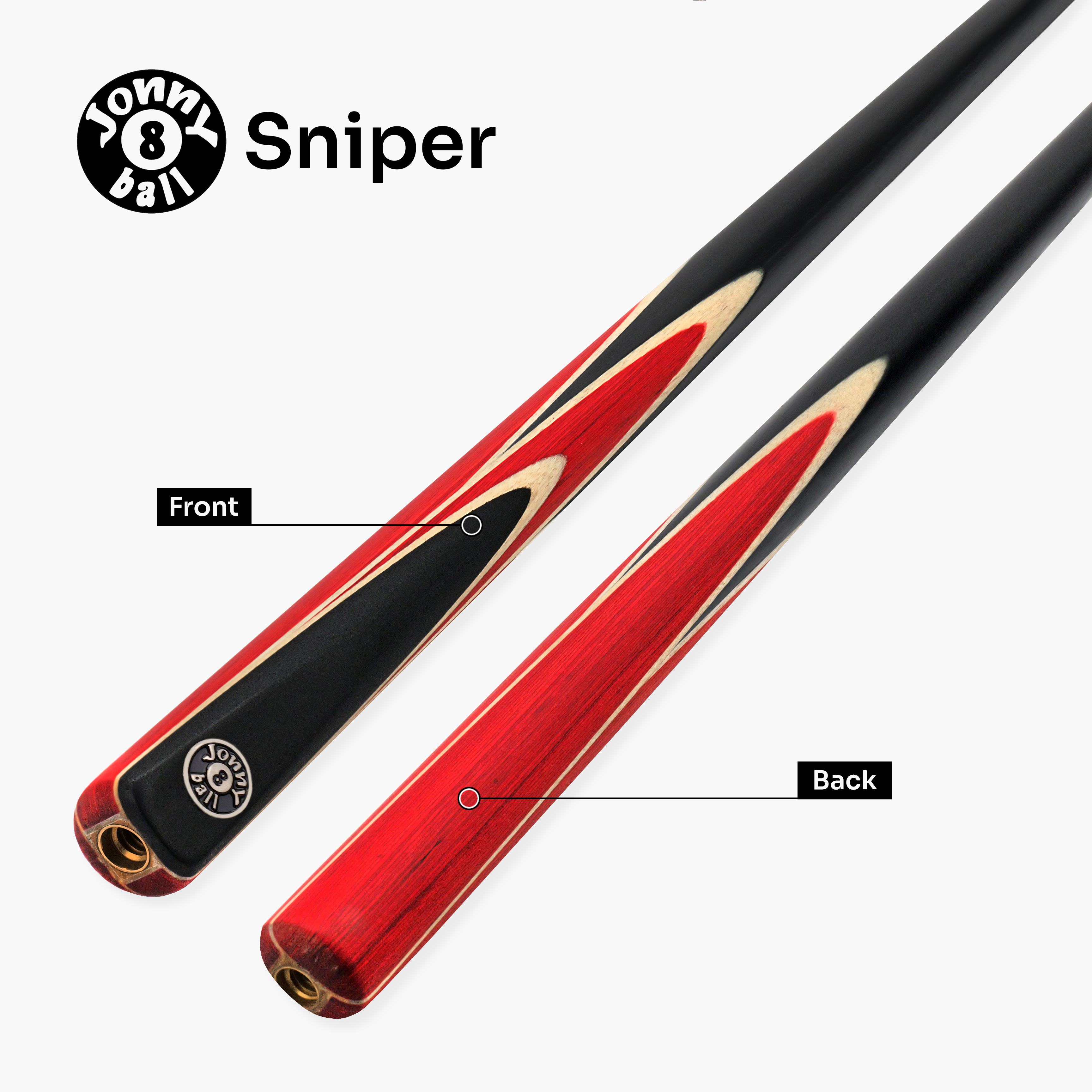 Jonny 8 Ball Sniper 57-inch 2-piece pool cue