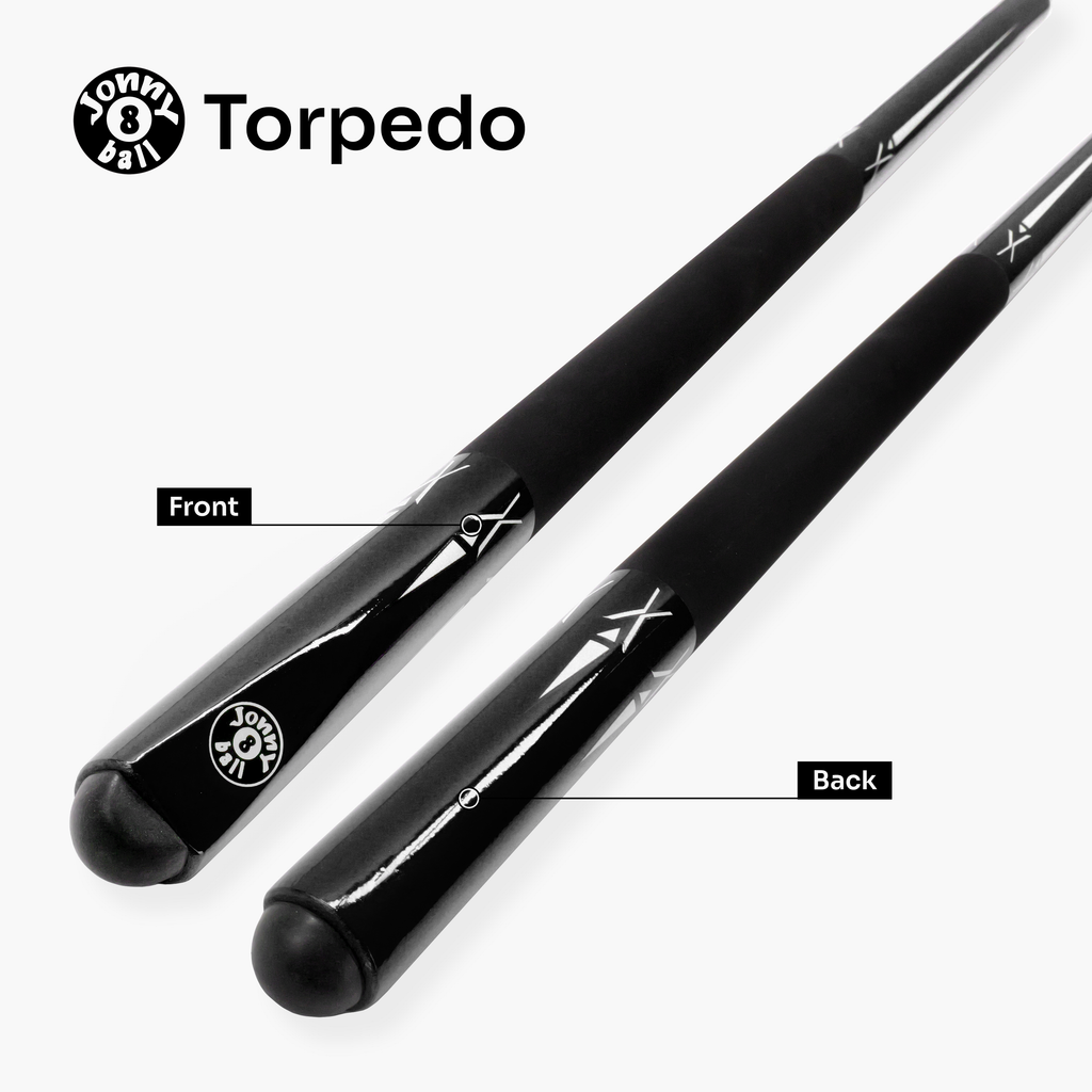 Jonny 8 Ball Black Torpedo 48-inch junior cue and hard case