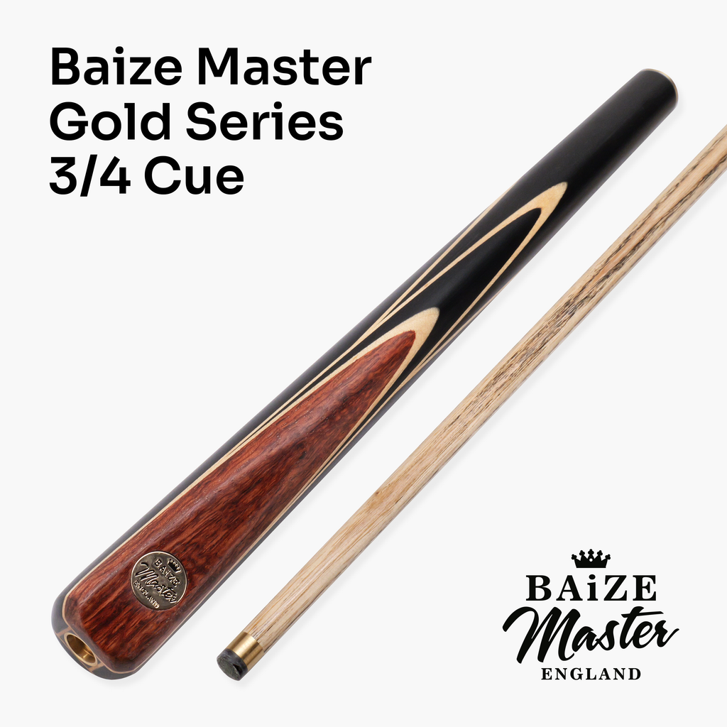 Baize Master Gold Series White Ascot 3/4 pool cue