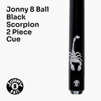Jonny 8 Ball SCORPION 57 Inch 2 Piece Ash Snooker Pool Cue 9mm Tip with Hard Case