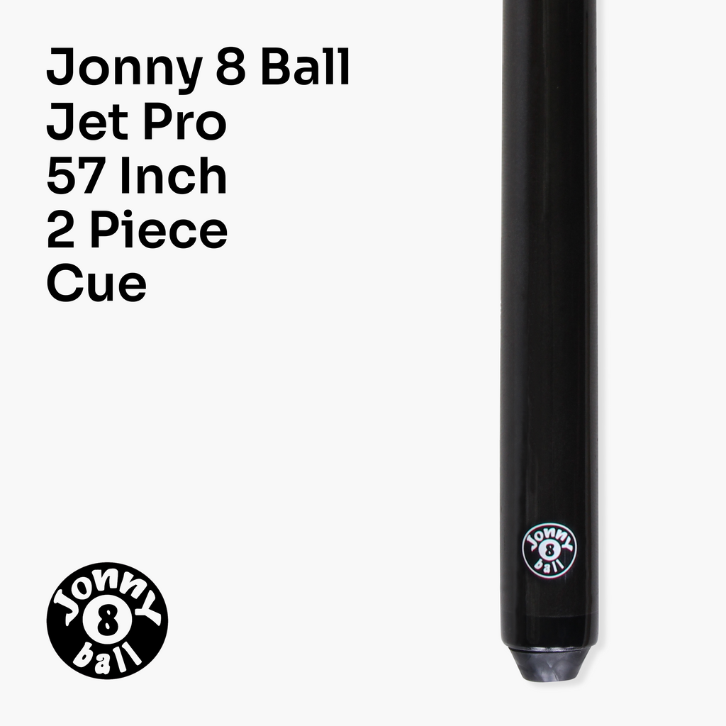 Jonny 8 Ball Black Jet-Pro 57-inch pool cue