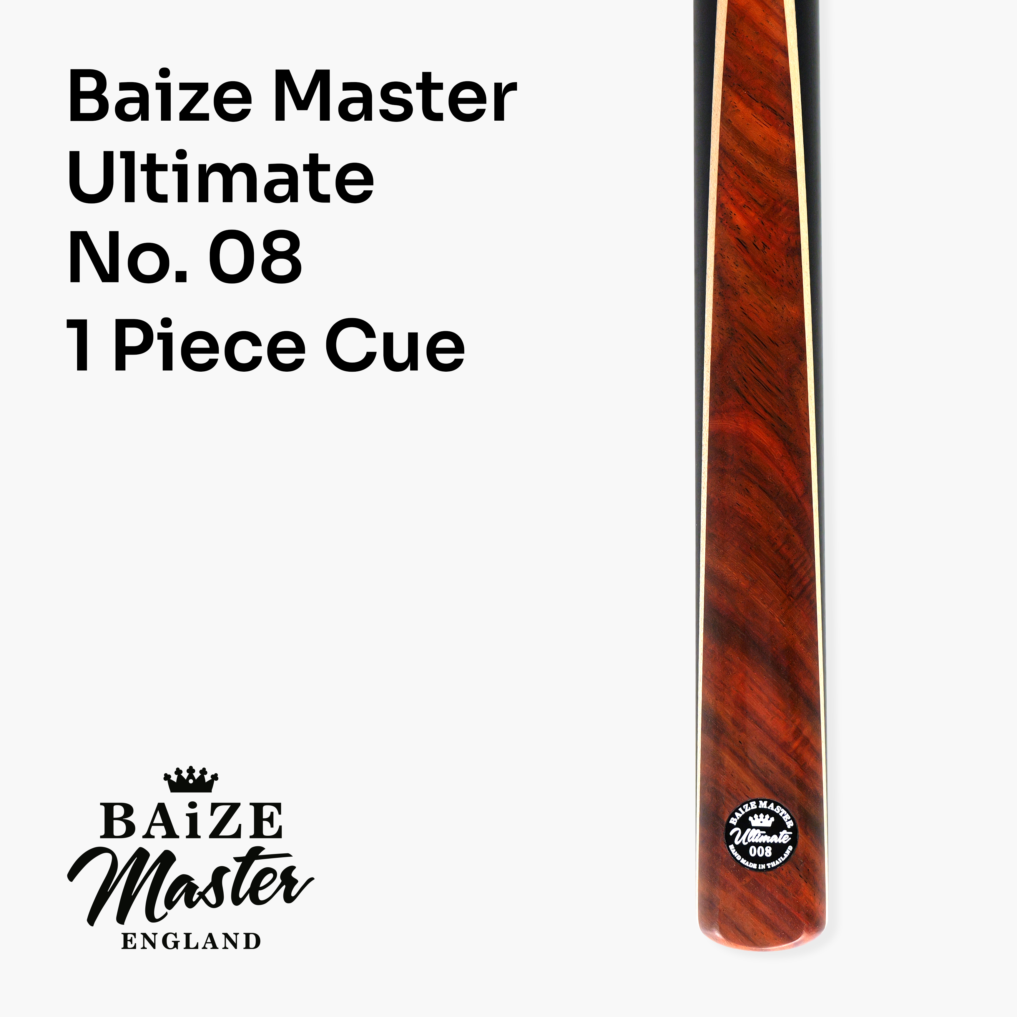 Baize Master Ultimate #008 57-inch pool cue - 8.3mm tip