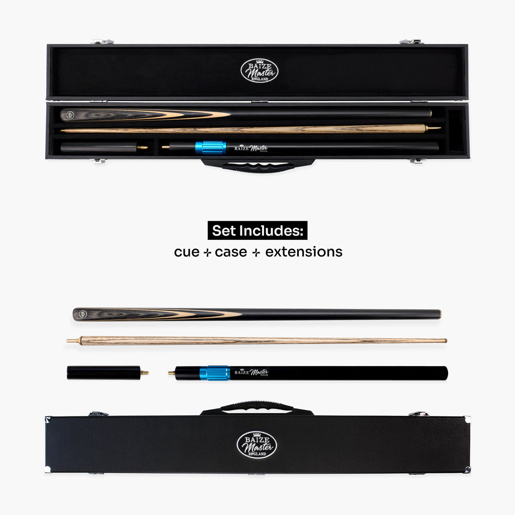 Baize Master Blackline Classic snooker cue and case set