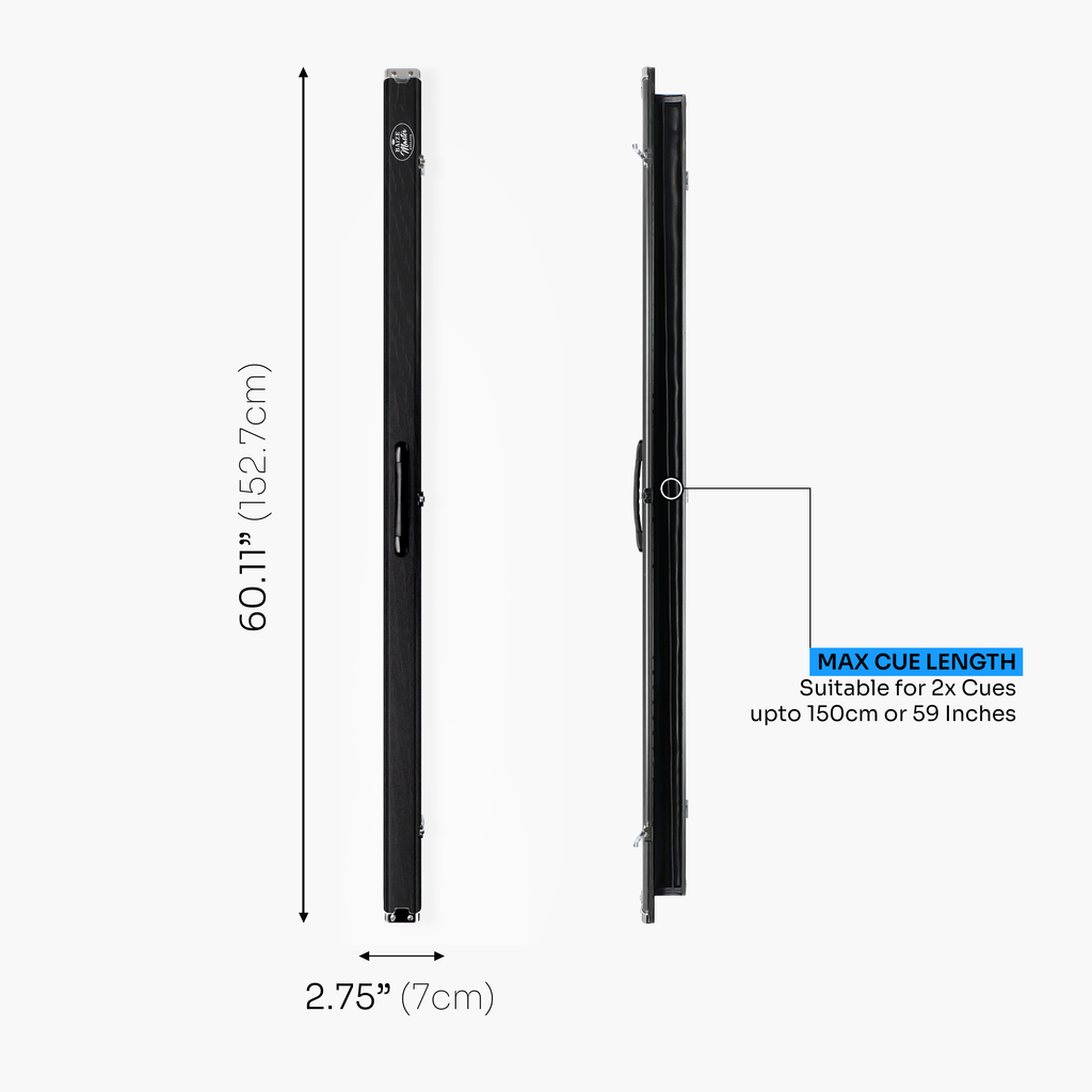 Baize Master Prestige 1-piece metal cue case - 2 cues