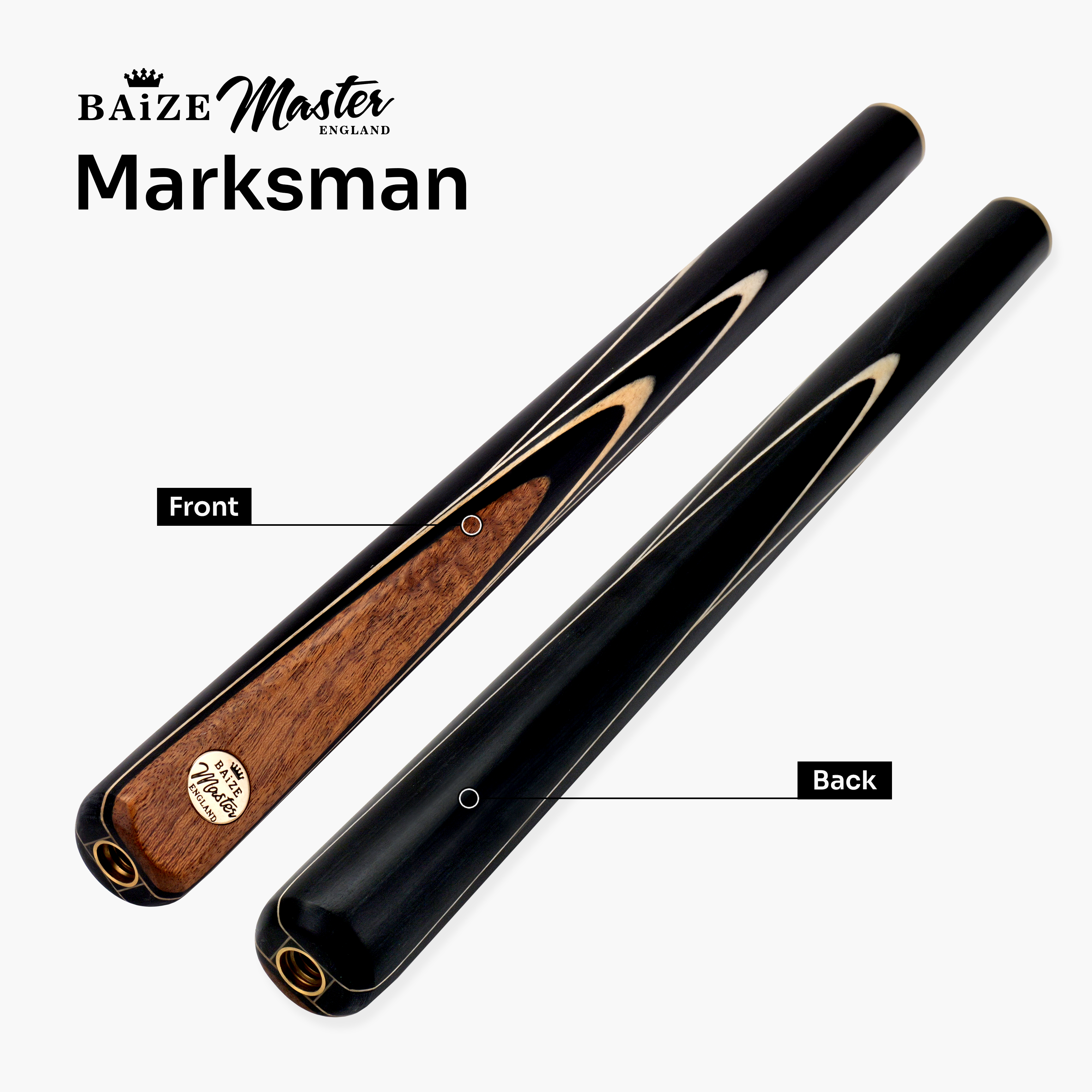 Baize Master White Marksman 3/4 pool cue