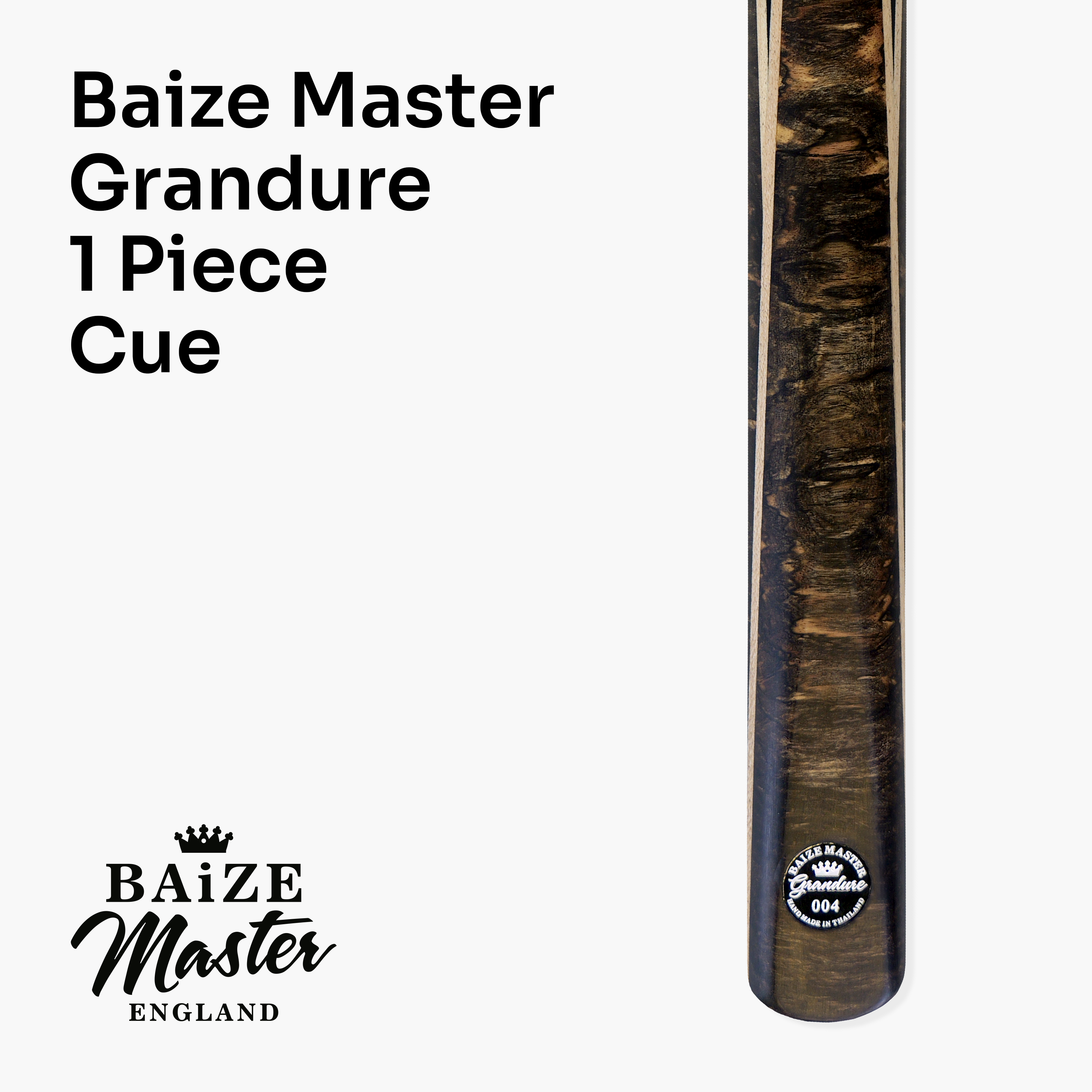 Baize Master Grandure #004 one-piece pool cue - 8mm tip