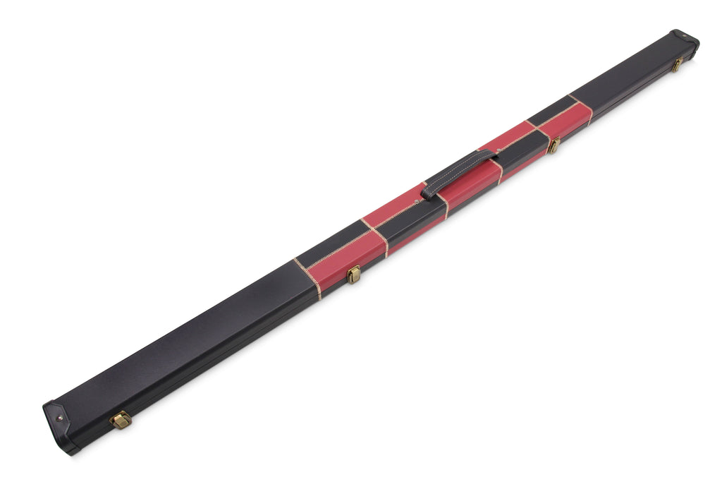 Deluxe chequered 1-piece cue case - 2 cues