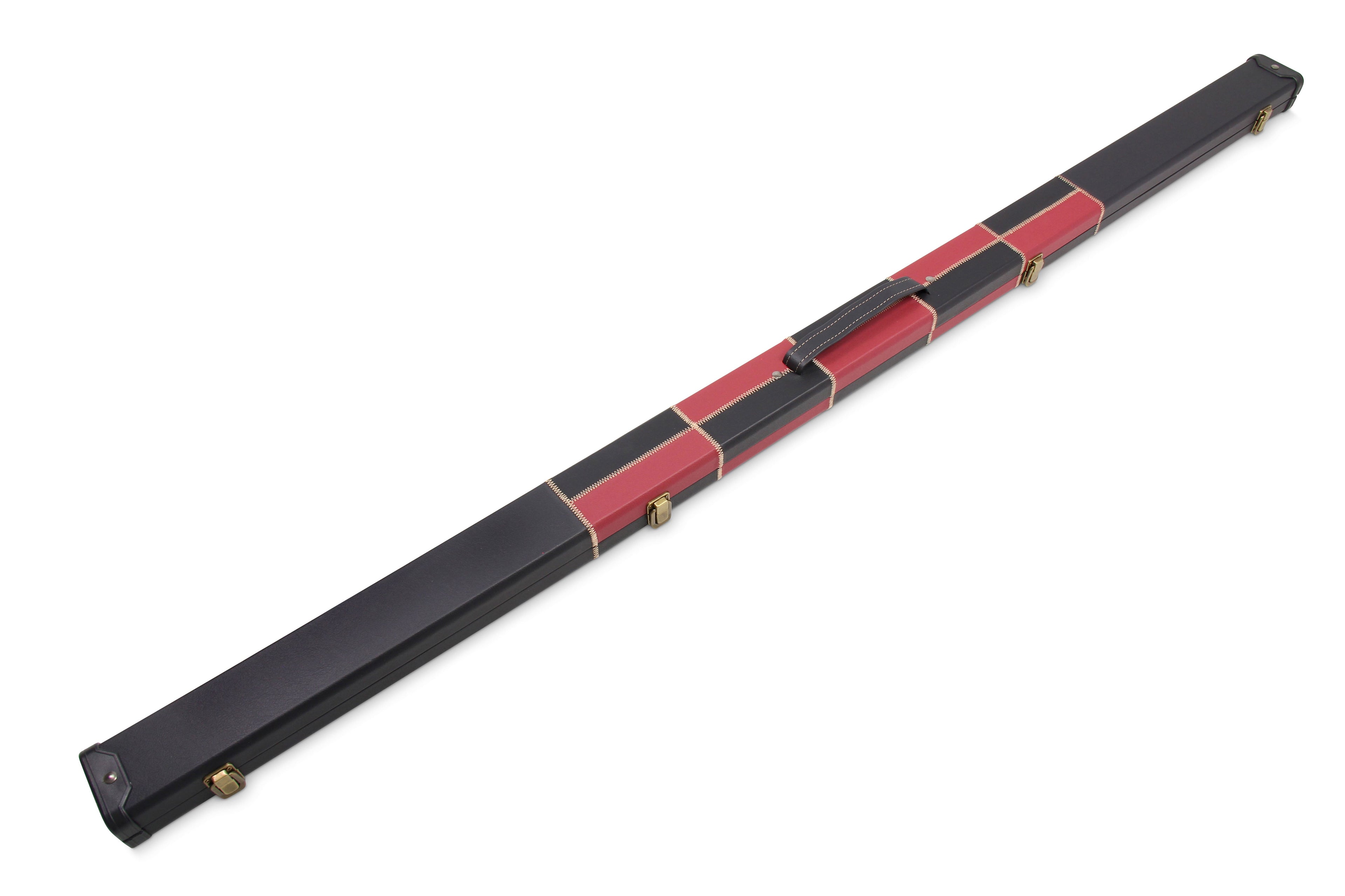 Deluxe chequered 1-piece cue case - 2 cues