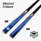 PRO147 Trident 57 Inch 1 Piece Hand Spliced Ash Snooker and Pool Cue with 9.5mm Tip
