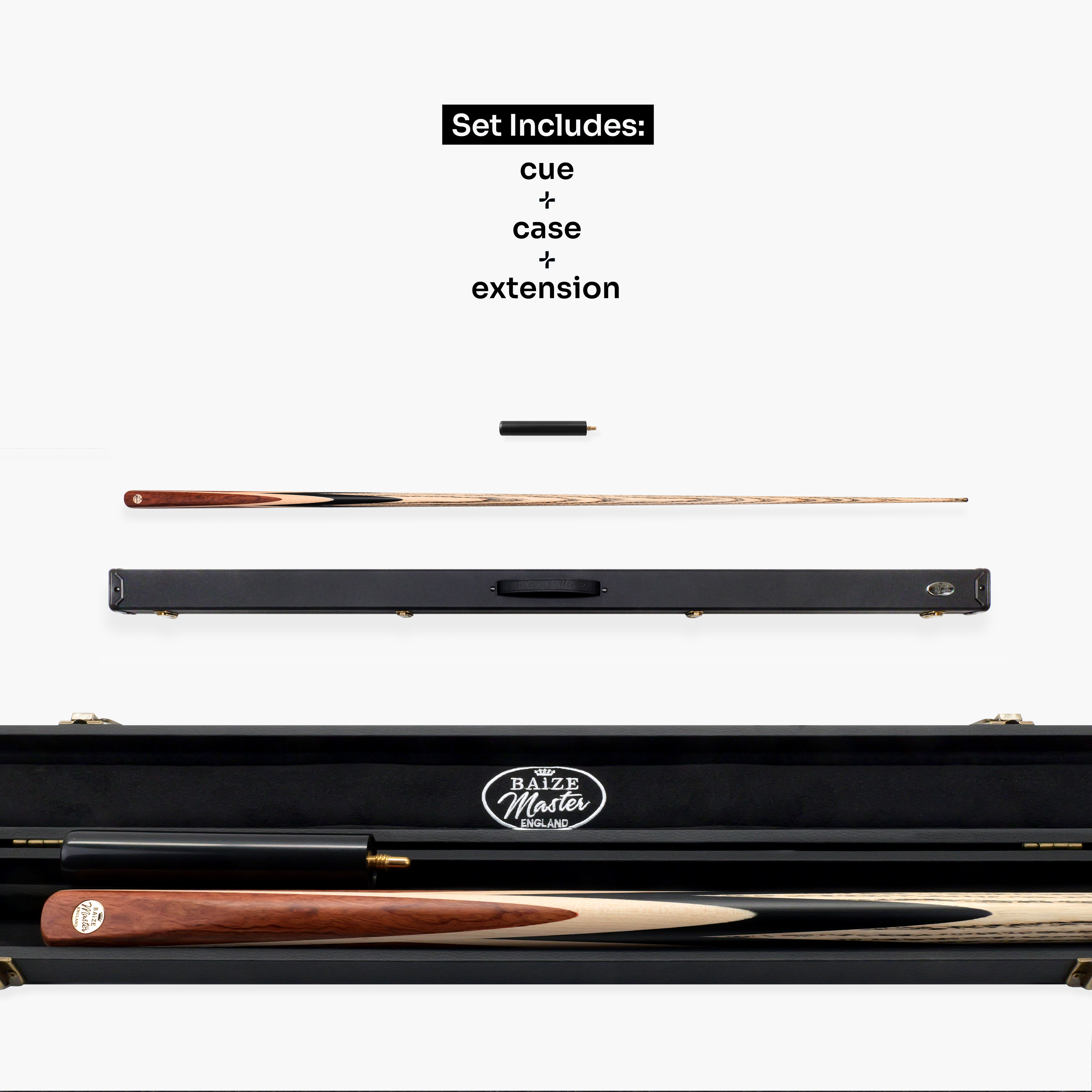 Baize Master Cedar Marksman cue and case set Cue + Case