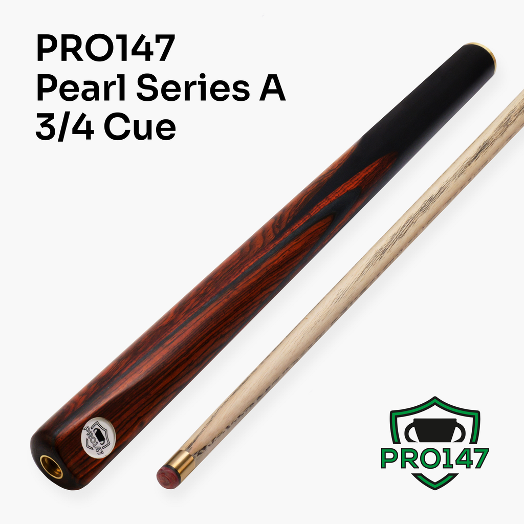 PRO147 Pearl Series Fire 57 Inch 3/4 Jointed Snooker Pool Cue 9.5mm Pro Leather Tip