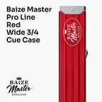 Baize Master Pro Line wide red 3/4 cue case