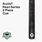 PRO147 Pearl Series Grey 57 Inch 2 Piece Snooker Pool Cue and Case Set 9.5mm Pro Leather Tip