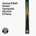 Jonny 8 Ball VANQUISH 48 Inch 2 Piece Junior Kids Snooker Pool Cue 10mm Tip